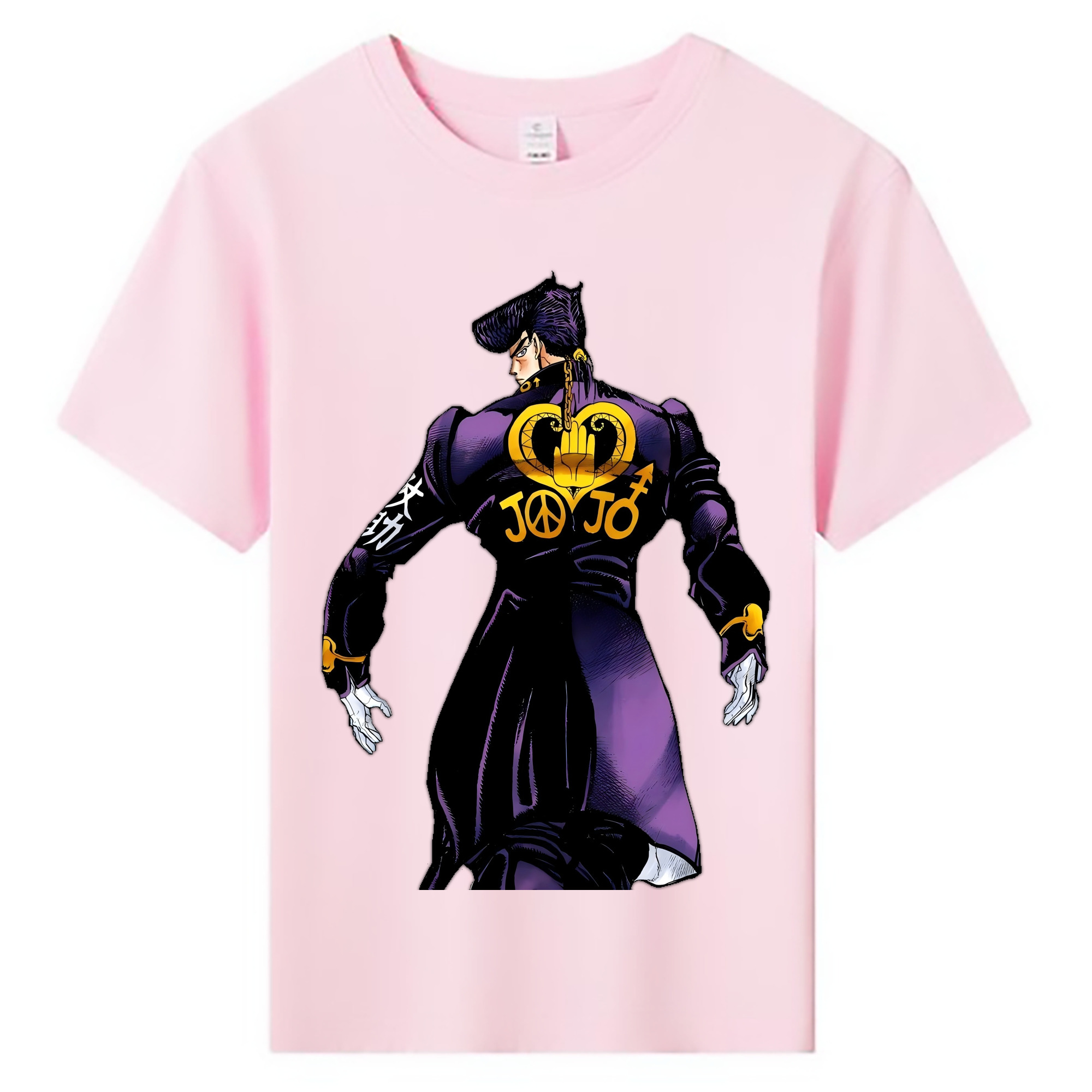 （画像用） ジョジョの奇妙な冒険 ひがしかた じょうすけ JoJo's Bizarre Adventure Higashikata Josuke 綿100％キッズTシャツ（フロントプリント）