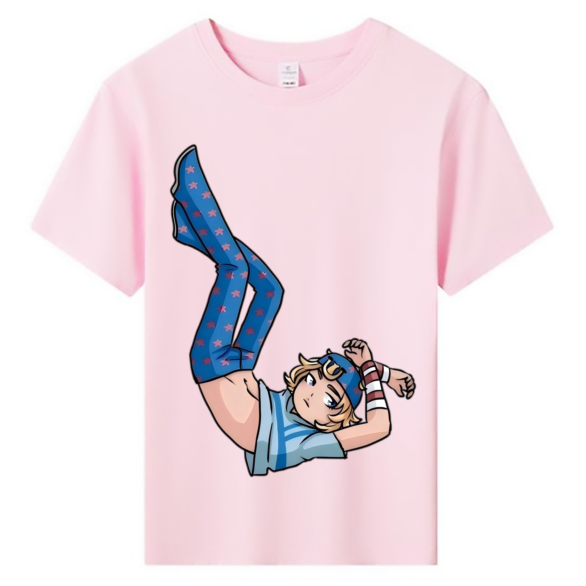 （画像用） ジョジョの奇妙な冒険 グイード?ミスタ JoJo's Bizarre Adventure Guido Mista 綿100％キッズTシャツ（フロントプリント）