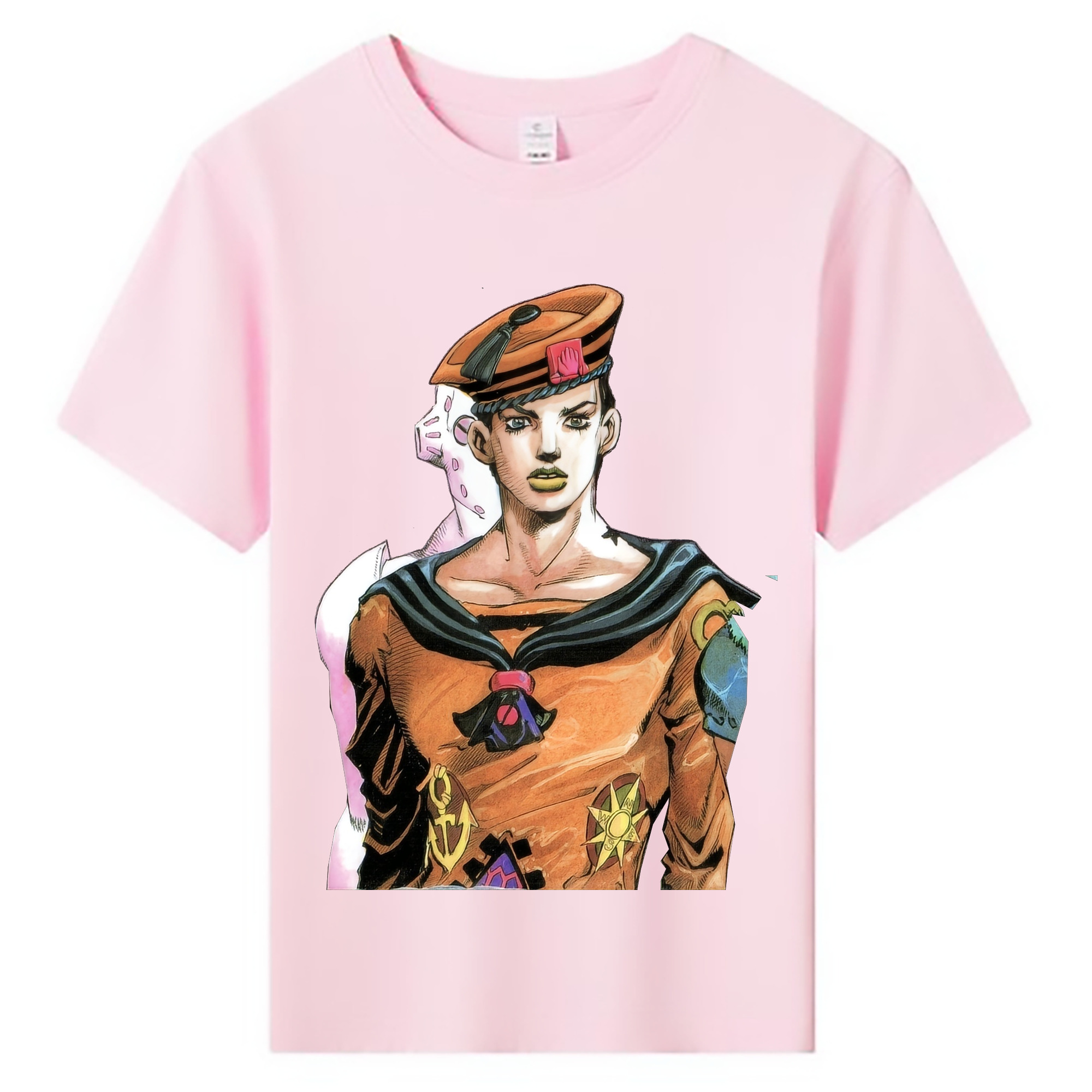 （画像用） ジョジョの奇妙な冒険 東方定助 JoJo's Bizarre Adventure Higashikata Josuke 綿100％キッズTシャツ（フロントプリント）