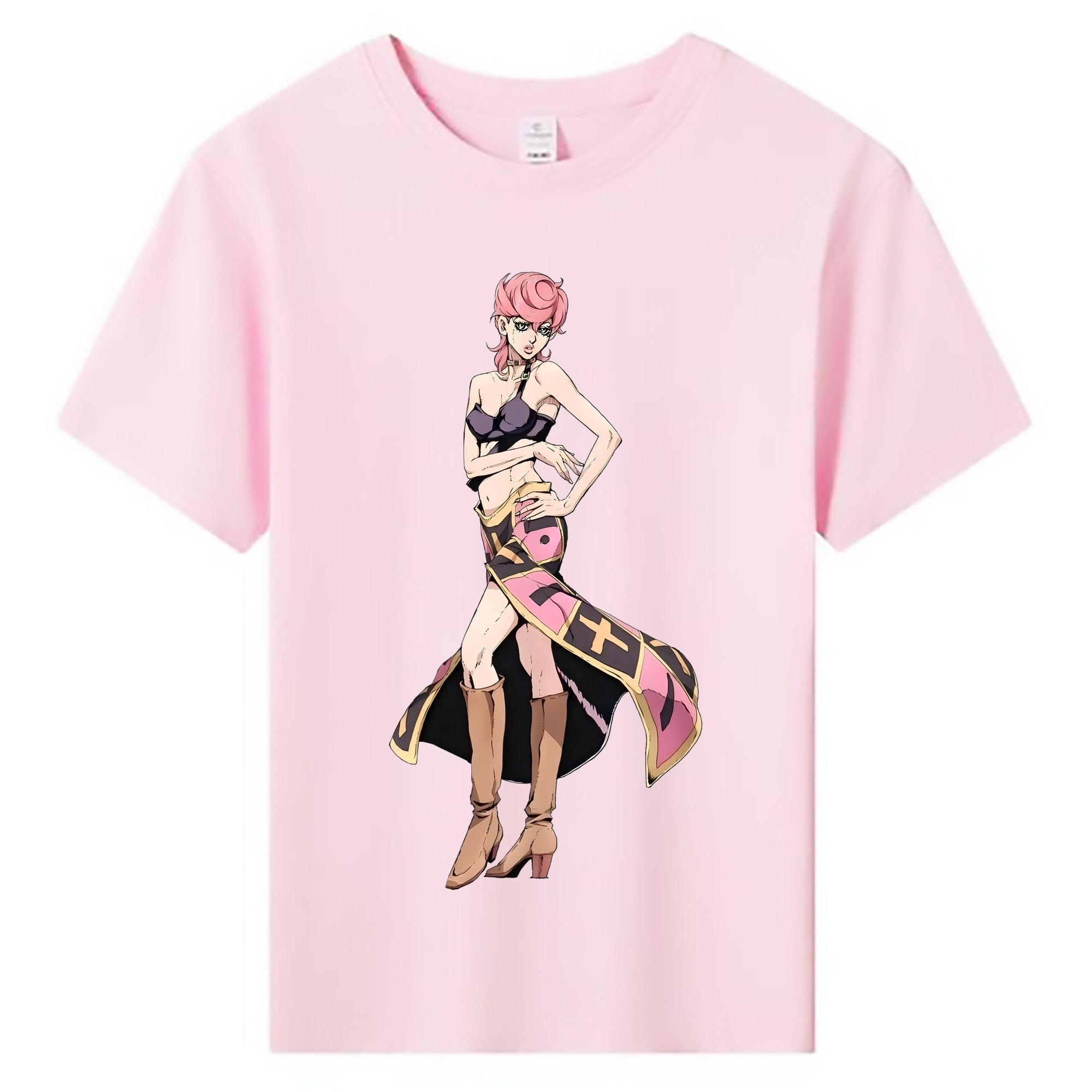 （画像用） ジョジョの奇妙な冒険 トリッシュ?ウナ JoJo's Bizarre Adventure Trish Una 綿100％キッズTシャツ（フロントプリント）