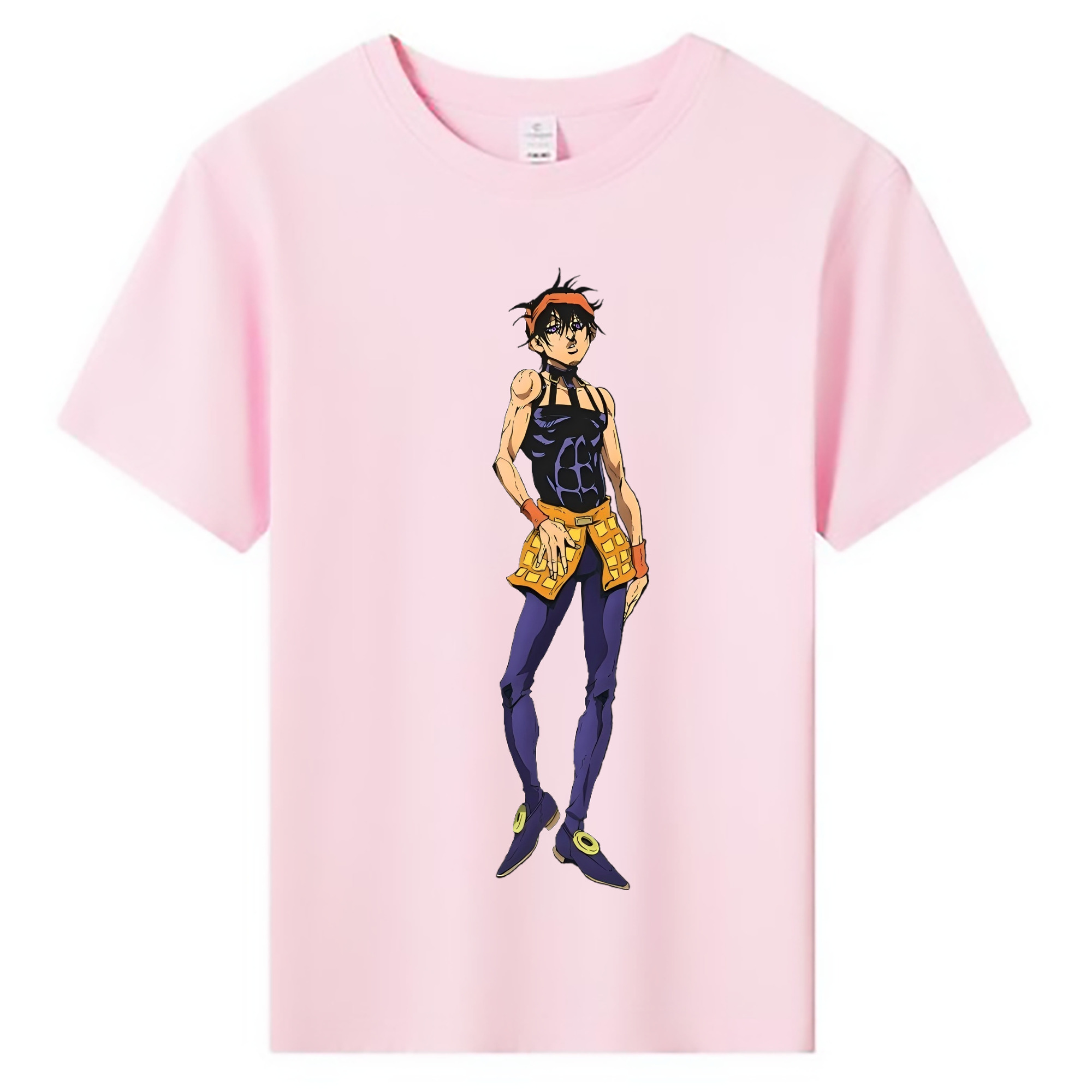 （画像用） ジョジョの奇妙な冒険 ナランチャ?ギルガ JoJo's Bizarre Adventure Narancia Ghirga 綿100％キッズTシャツ（フロントプリント）