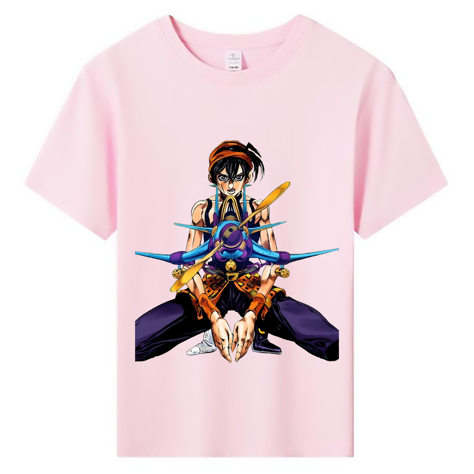 （画像用） ジョジョの奇妙な冒険 ナランチャ?ギルガ JoJo's Bizarre Adventure Narancia Ghirga 綿100％キッズTシャツ（フロントプリント）