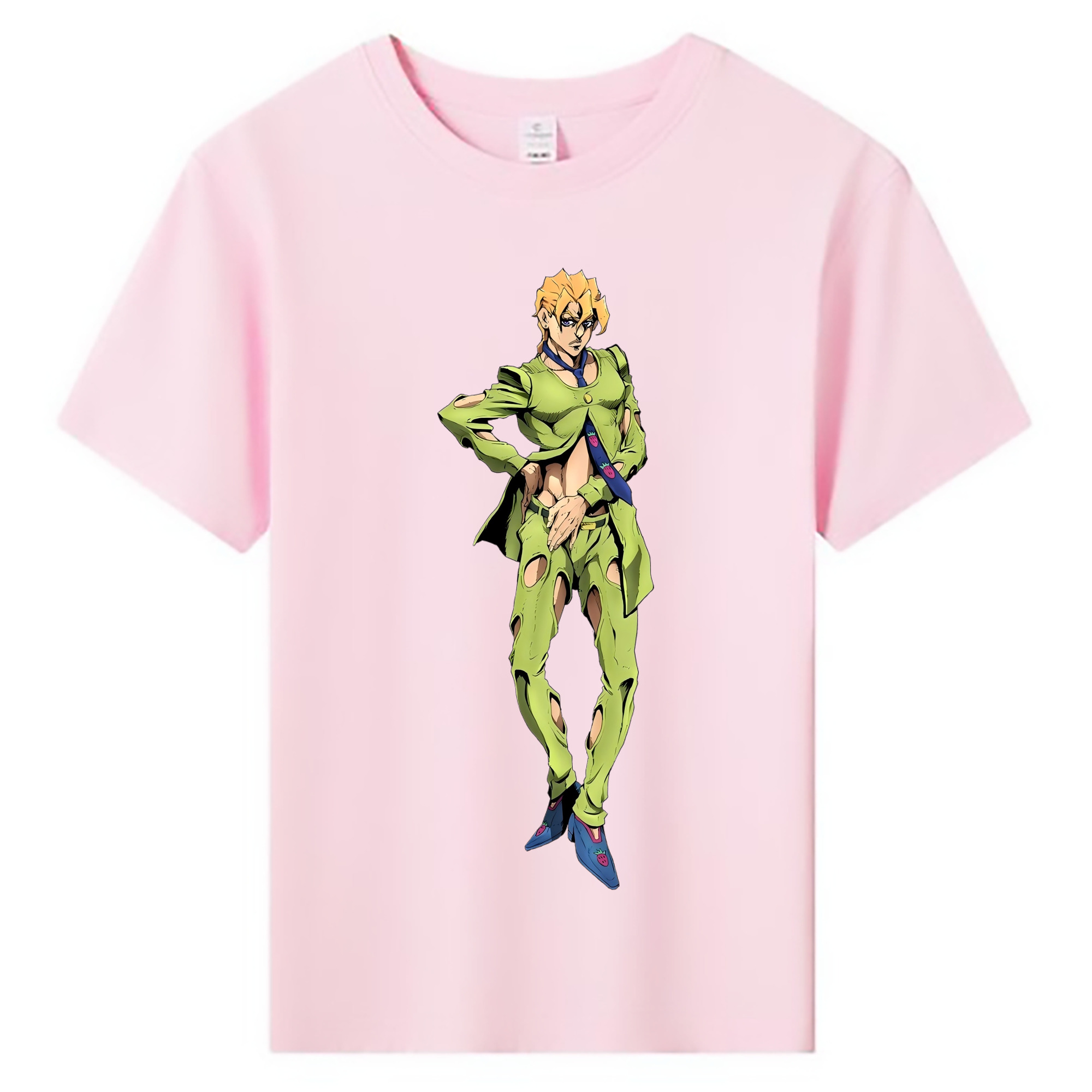 （画像用） ジョジョの奇妙な冒険 パンナコッタ?フー JoJo's Bizarre Adventure Pannacotta Fugo 綿100％キッズTシャツ（フロントプリント）