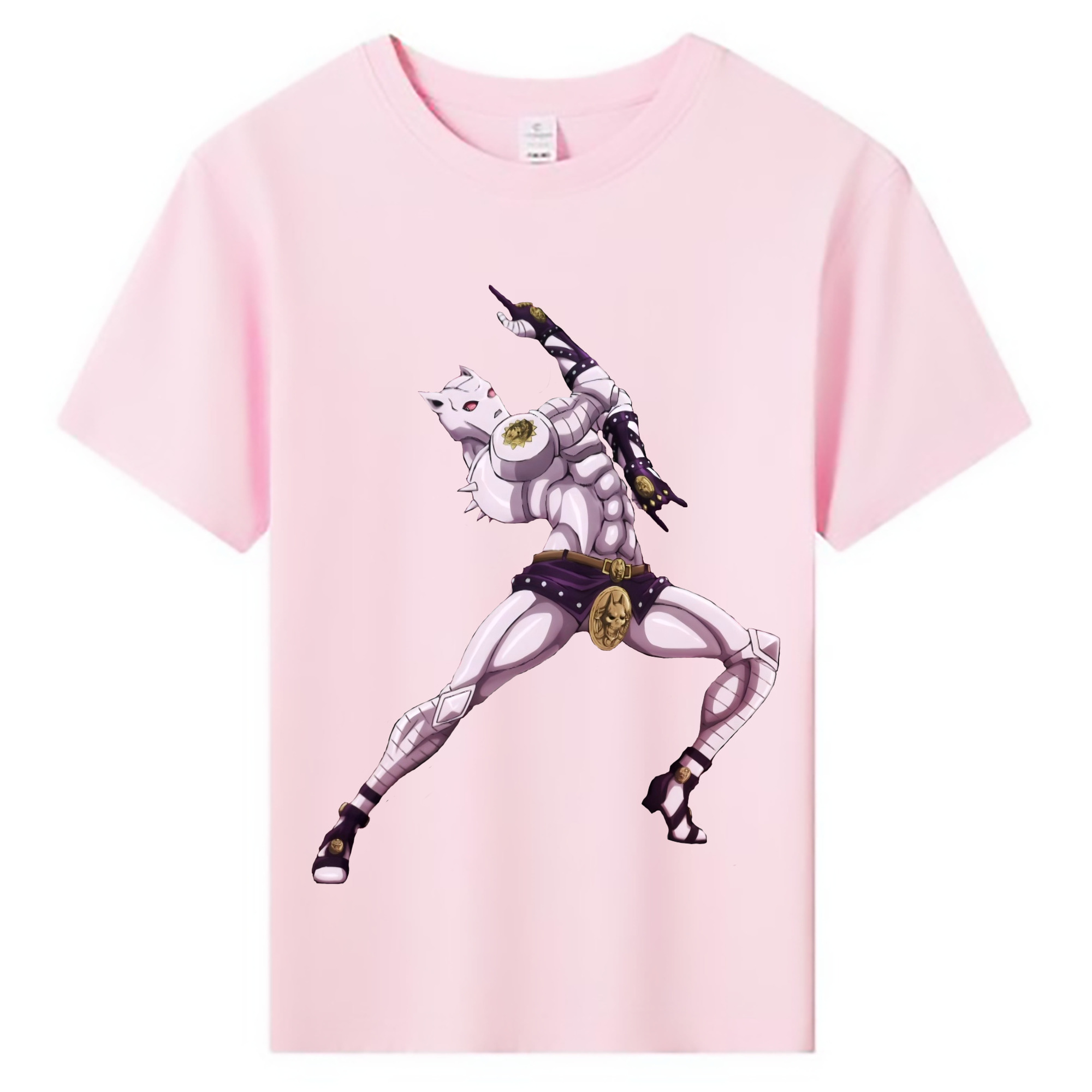 （画像用） ジョジョの奇妙な冒険 きら よしかげ JoJo's Bizarre Adventure Kira Yoshikage 綿100％キッズTシャツ（フロントプリント）