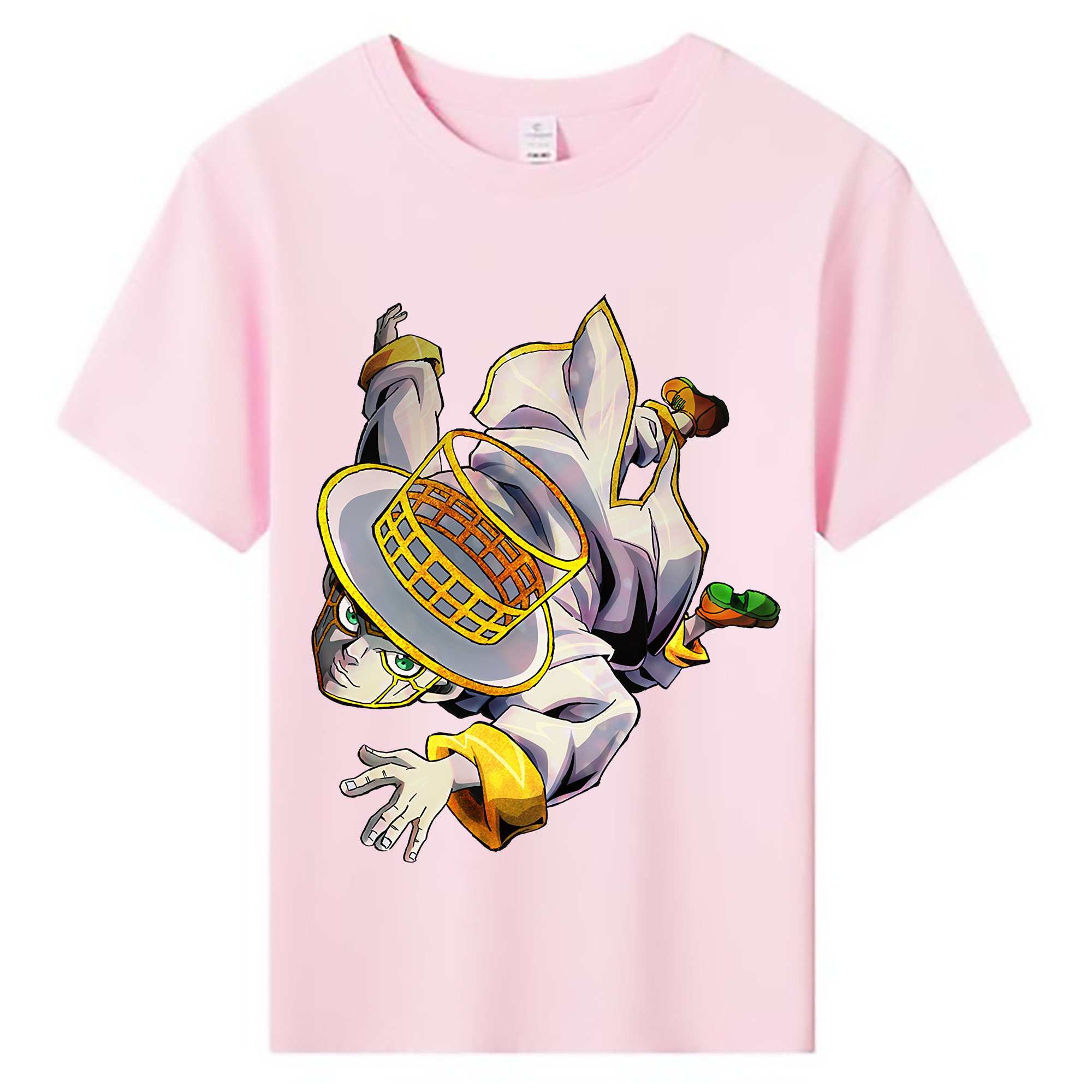 （画像用） ジョジョの奇妙な冒険 岸辺 露伴（きしべ ろはん） JoJo's Bizarre Adventure Rohan Kishibe 綿100％キッズTシャツ（フロントプリント）