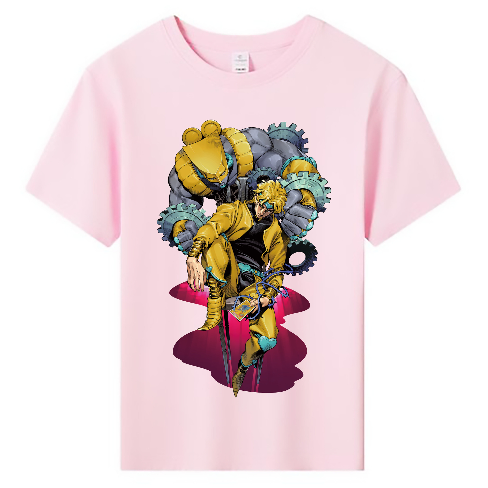 （画像用） ジョジョの奇妙な冒険 ディオ?ブランドー JoJo's Bizarre Adventure Dio Brando 綿100％キッズTシャツ（フロントプリント）