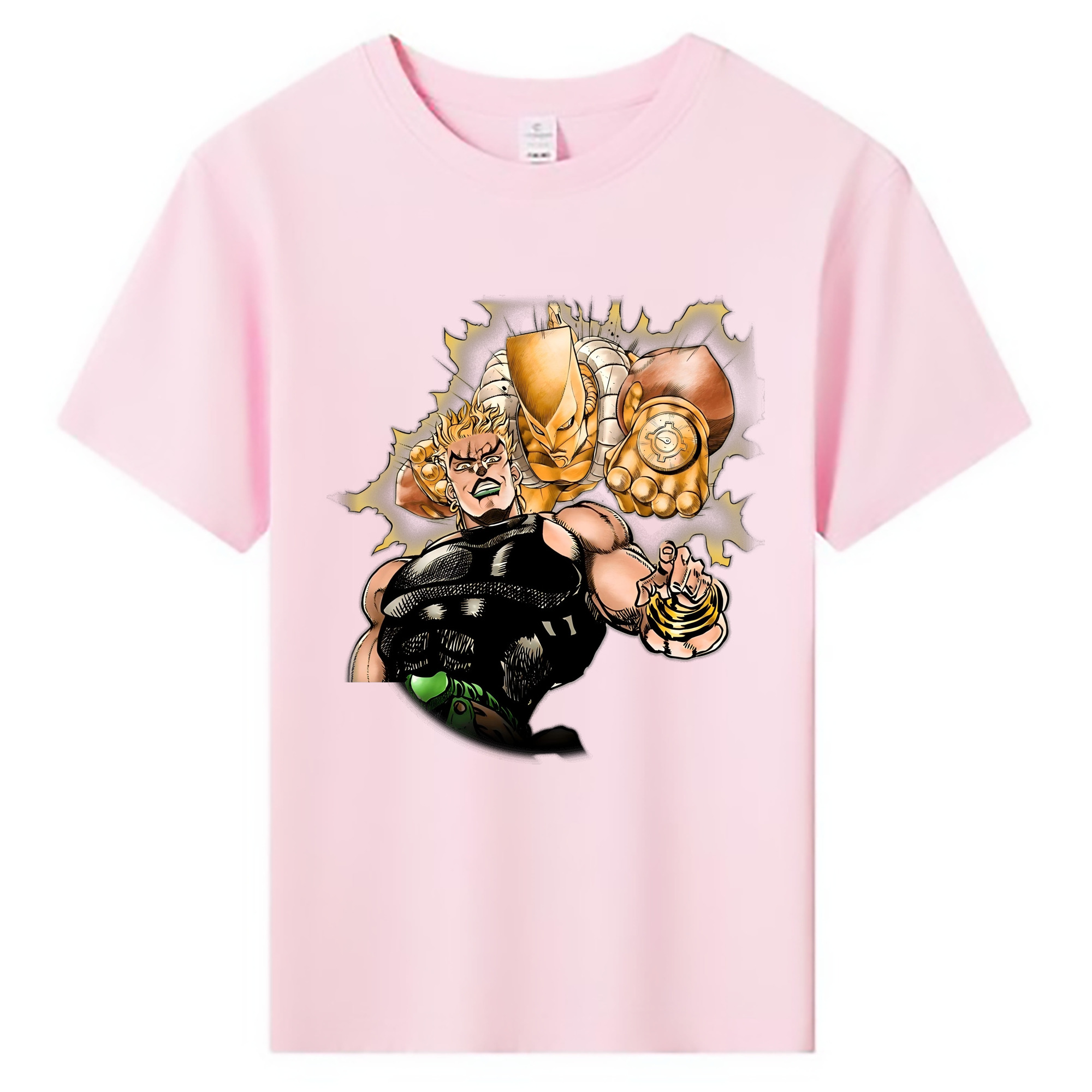 （画像用） ジョジョの奇妙な冒険 ディオ?ブランドー JoJo's Bizarre Adventure Dio Brando 綿100％キッズTシャツ（フロントプリント）