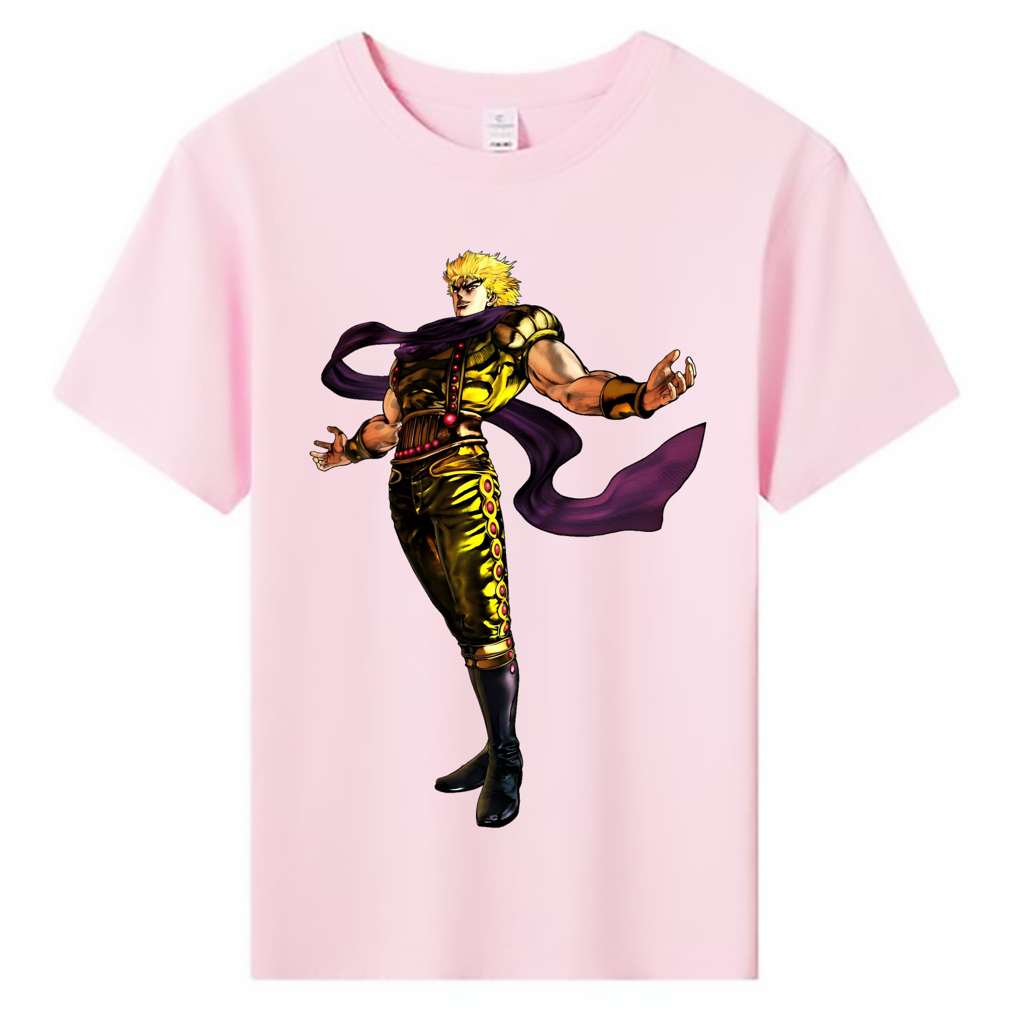 （画像用） ジョジョの奇妙な冒険 ディオ?ブランドー JoJo's Bizarre Adventure Dio Brando 綿100％キッズTシャツ（フロントプリント）