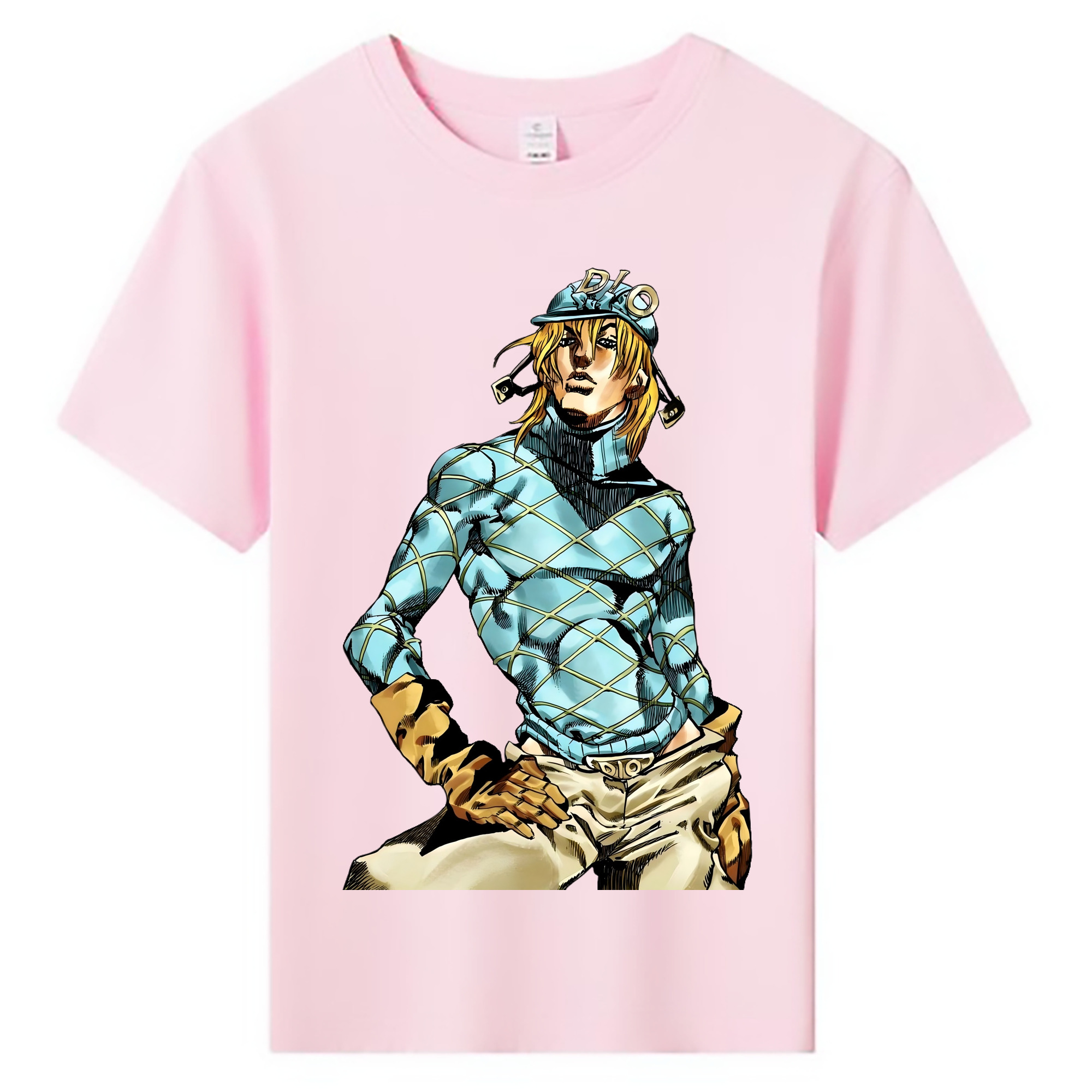 （画像用） ジョジョの奇妙な冒険 ディオ?ブランドー JoJo's Bizarre Adventure Dio Brando 綿100％キッズTシャツ（フロントプリント）