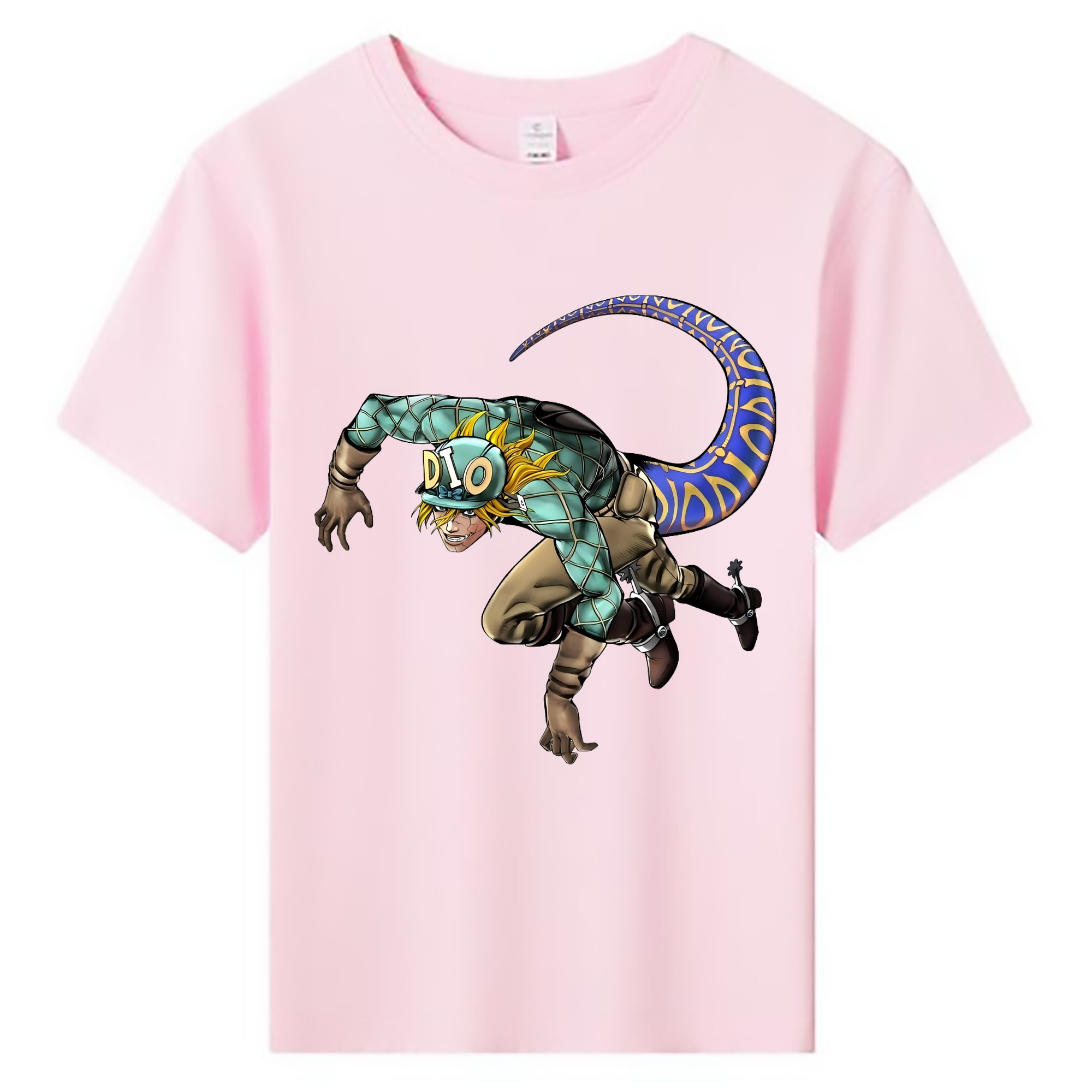 （画像用） ジョジョの奇妙な冒険 ディオ?ブランドー JoJo's Bizarre Adventure Dio Brando 綿100％キッズTシャツ（フロントプリント）