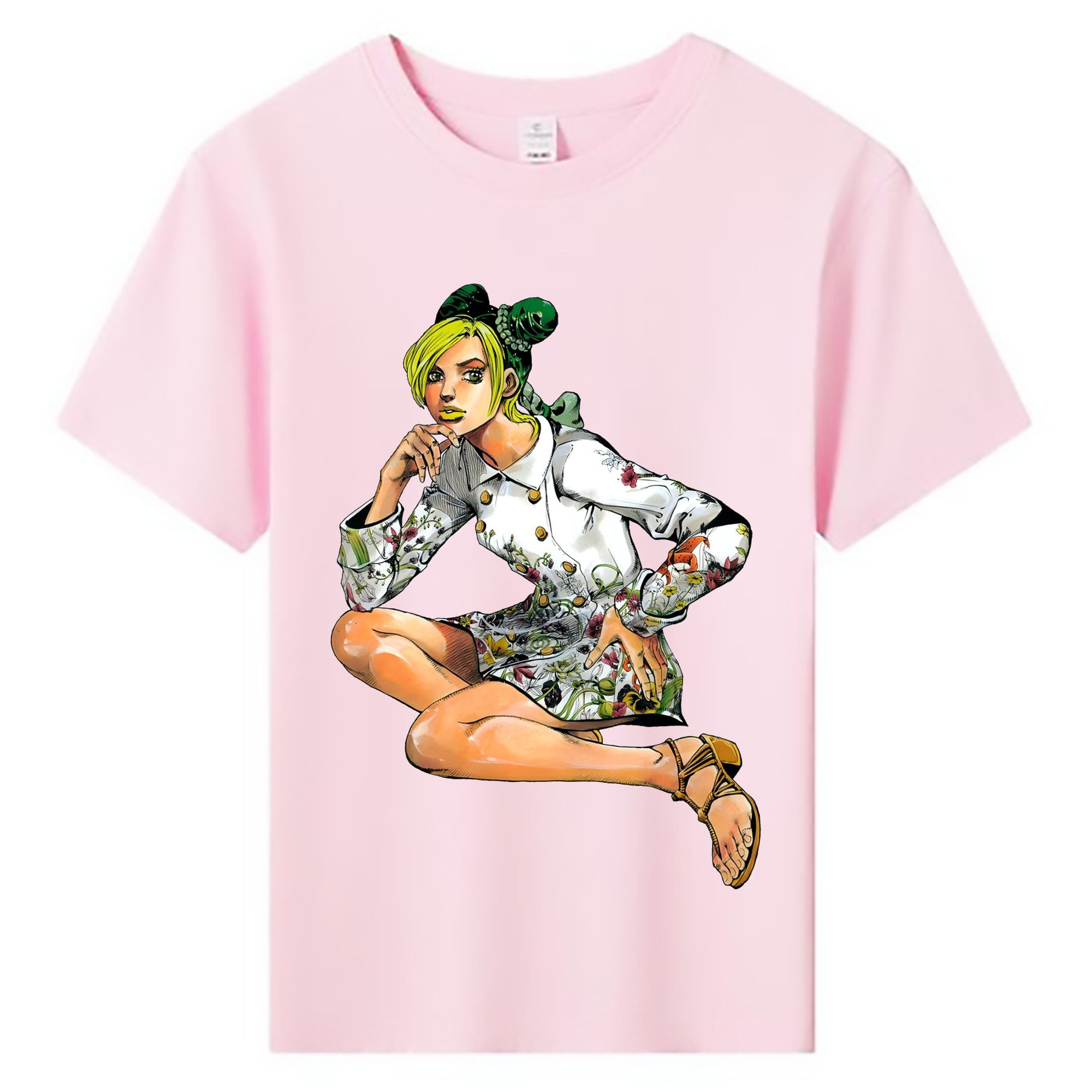 （画像用） "ジョジョの奇妙な冒険 くうじょう ジョリーン JoJo's Bizarre Adventure Jolyne Cujoh " 綿100％キッズTシャツ（フロントプリント）
