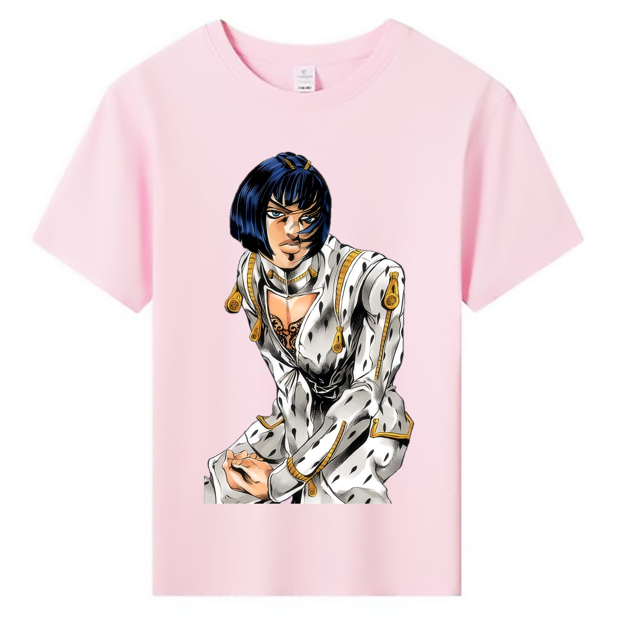 （画像用） ジョジョの奇妙な冒険 ブローノ?ブチャラティ JoJo's Bizarre Adventure Bruno Bucciarati 綿100％キッズTシャツ（フロントプリント）