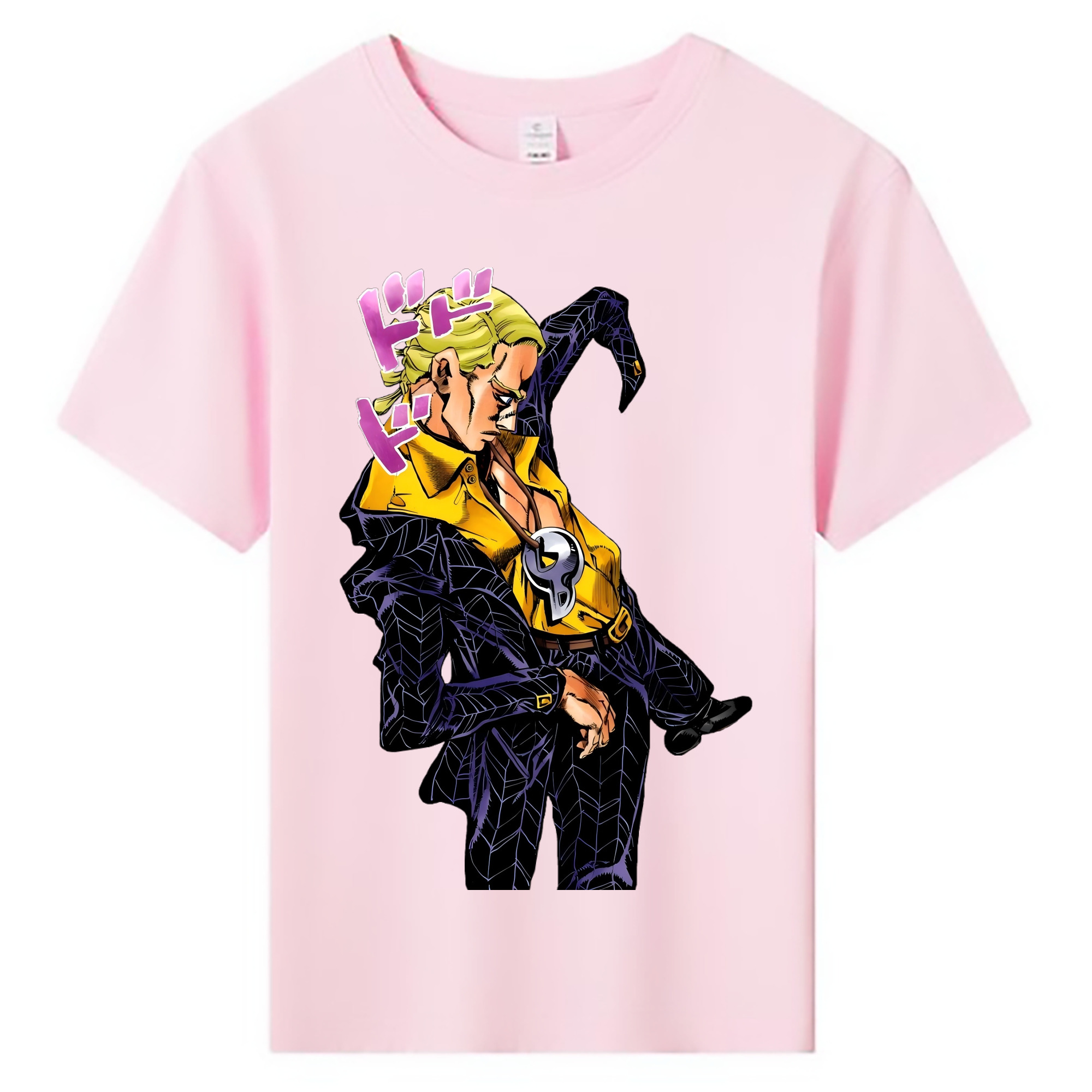 （画像用） ジョジョの奇妙な冒険 プロシュート JoJo's Bizarre Adventure Prosciutto 綿100％キッズTシャツ（フロントプリント）