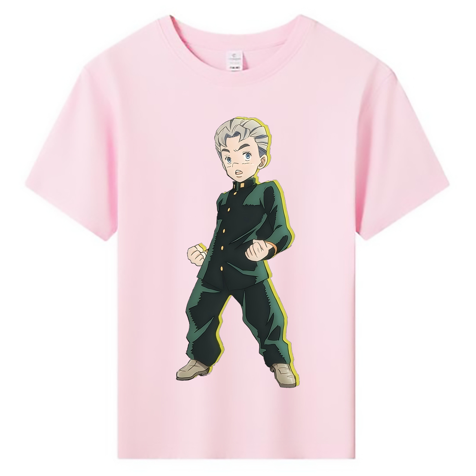 （画像用） ジョジョの奇妙な冒険 広瀨康一 JoJo's Bizarre Adventure Hirose Koichi 綿100％キッズTシャツ（フロントプリント）