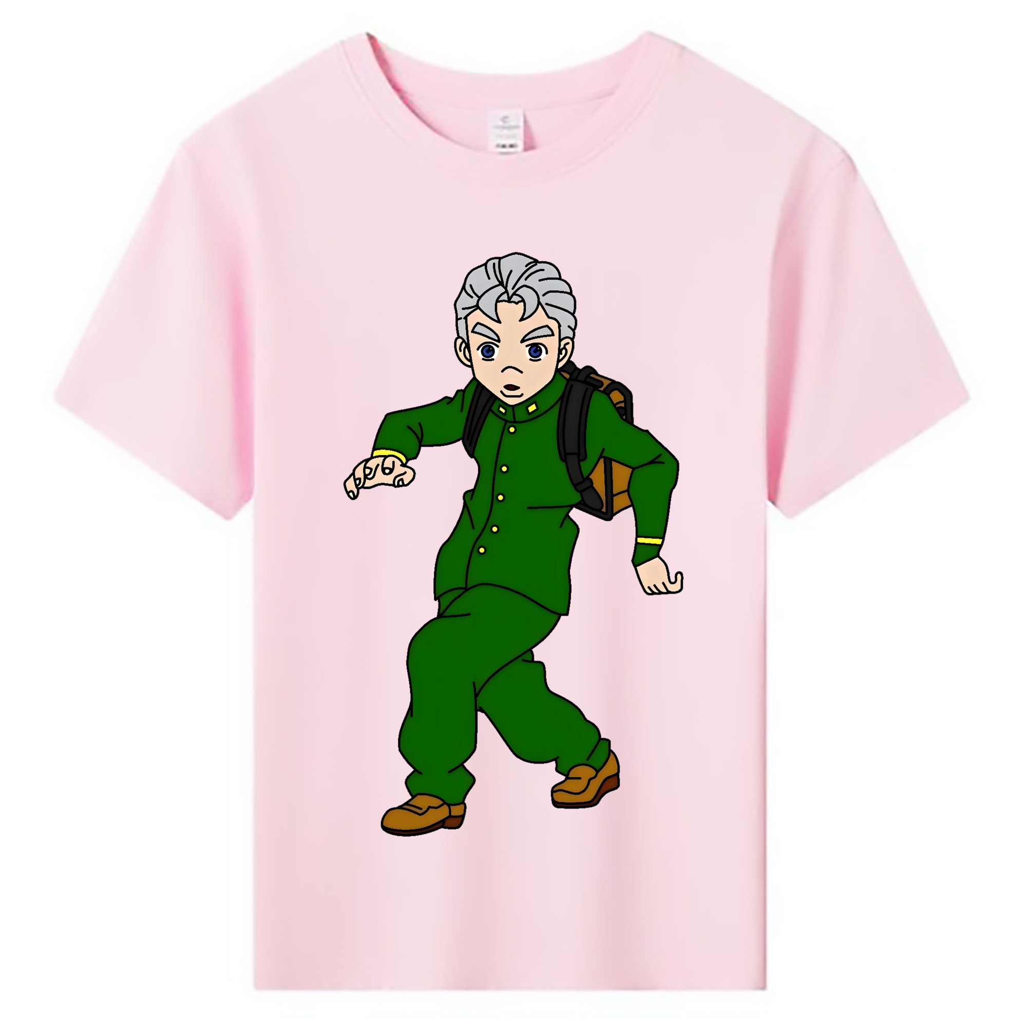 （画像用） ジョジョの奇妙な冒険 広瀨康一 JoJo's Bizarre Adventure Hirose Koichi 綿100％キッズTシャツ（フロントプリント）