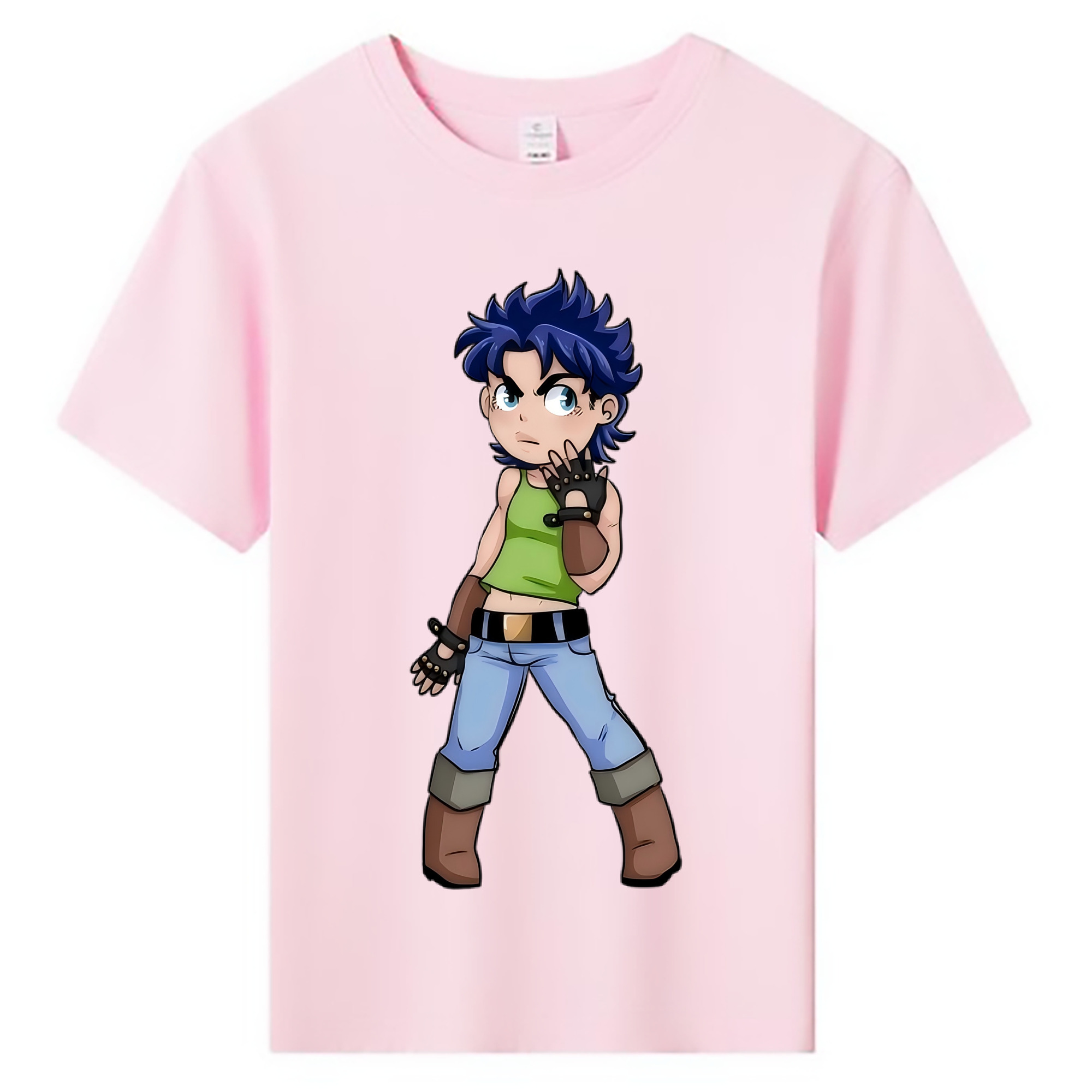 （画像用） ジョジョの奇妙な冒険 広瀨康一 JoJo's Bizarre Adventure Hirose Koichi 綿100％キッズTシャツ（フロントプリント）