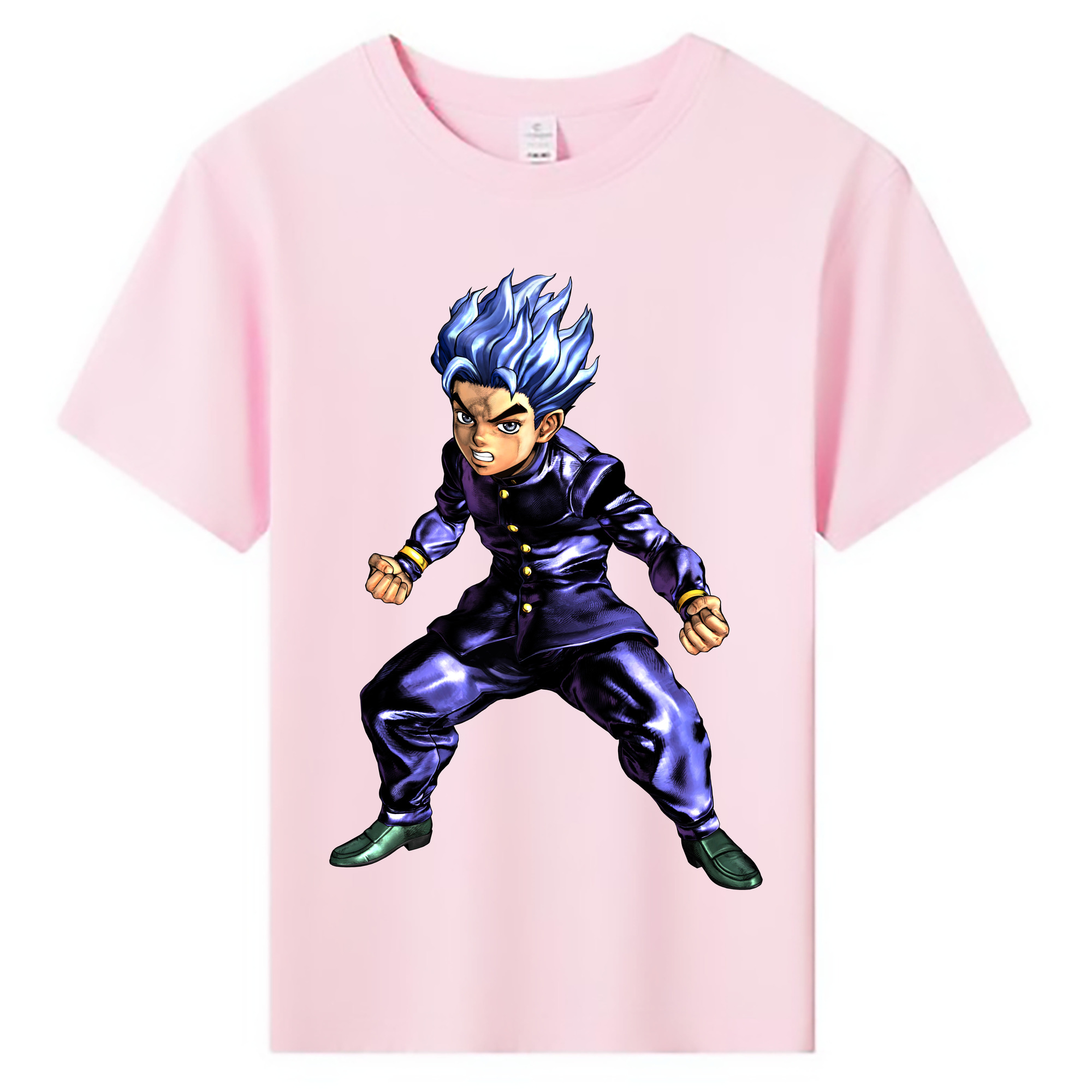 （画像用） ジョジョの奇妙な冒険 広瀨康一 JoJo's Bizarre Adventure Hirose Koichi 綿100％キッズTシャツ（フロントプリント）
