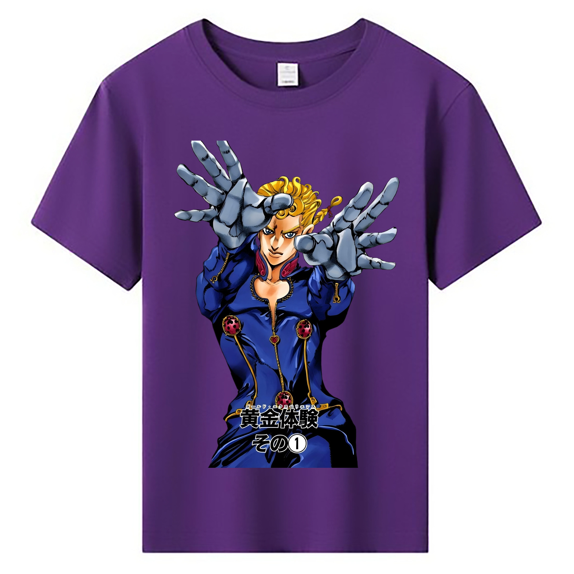 （画像用） ジョジョの奇妙な冒険 ジョルノ?ジョバァーナ JoJo's Bizarre Adventure Giorno Giovanna 綿100％キッズTシャツ（フロントプリント）
