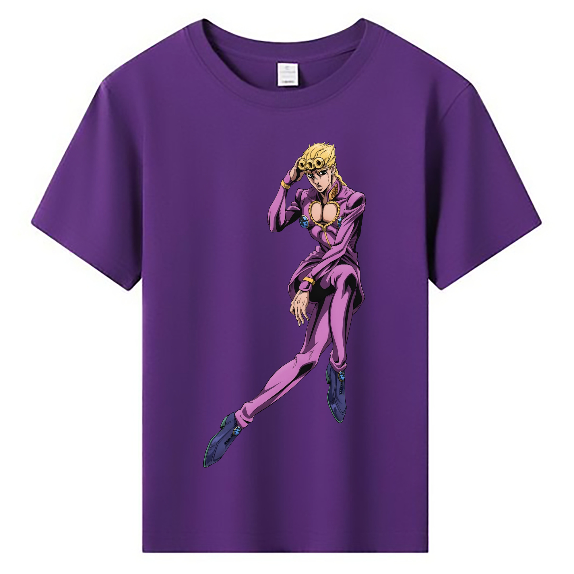 （画像用） ジョジョの奇妙な冒険 ジョルノ?ジョバァーナ JoJo's Bizarre Adventure Giorno Giovanna 綿100％キッズTシャツ（フロントプリント）