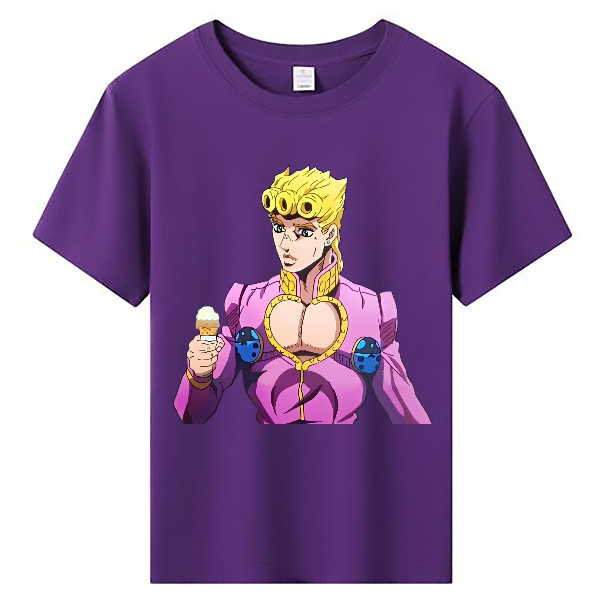 （画像用） ジョジョの奇妙な冒険 ジョルノ?ジョバァーナ JoJo's Bizarre Adventure Giorno Giovanna 綿100％キッズTシャツ（フロントプリント）