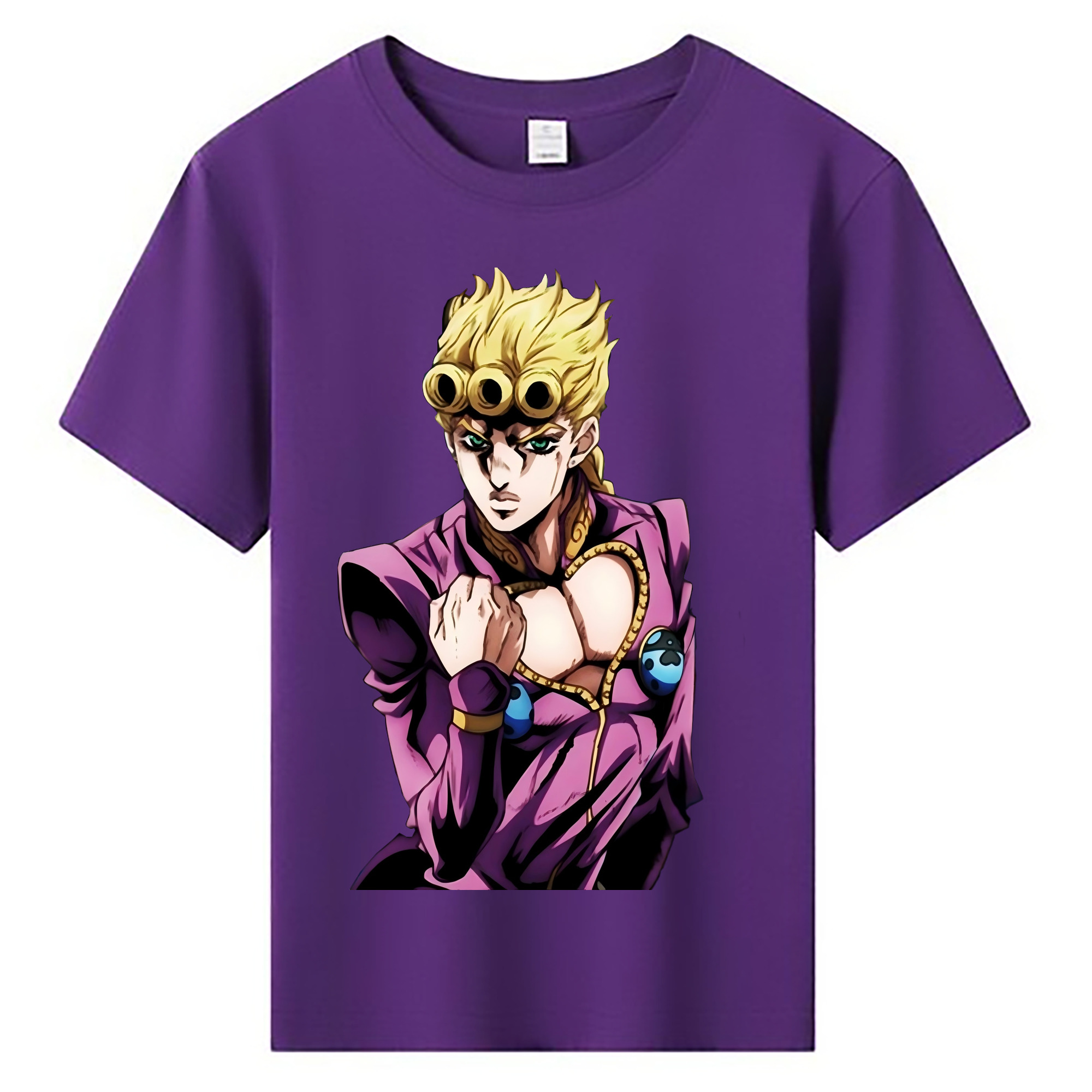 （画像用） ジョジョの奇妙な冒険 ジョルノ?ジョバァーナ JoJo's Bizarre Adventure Giorno Giovanna 綿100％キッズTシャツ（フロントプリント）