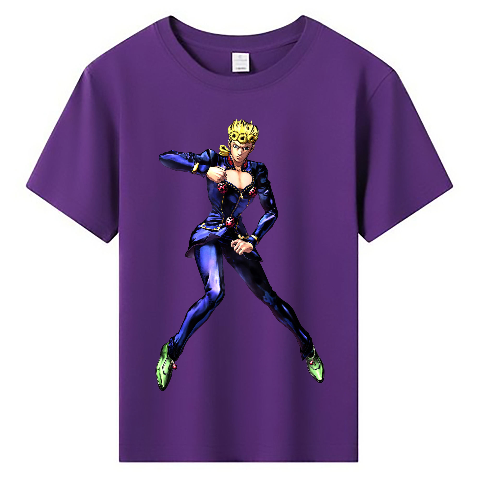 （画像用） ジョジョの奇妙な冒険 ジョルノ?ジョバァーナ JoJo's Bizarre Adventure Giorno Giovanna 綿100％キッズTシャツ（フロントプリント）