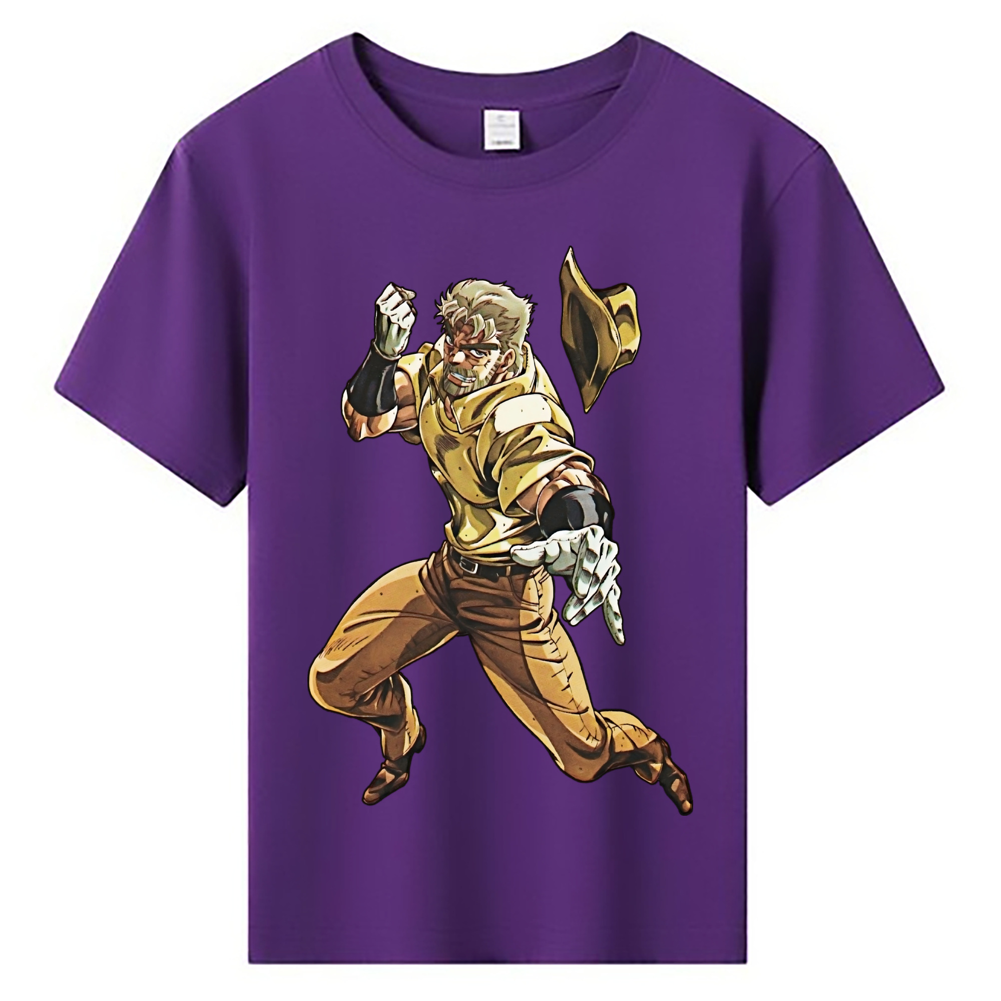（画像用） ジョジョの奇妙な冒険 ジョセフ?ジョースター JoJo's Bizarre Adventure Joseph Joestar 綿100％キッズTシャツ（フロントプリント）