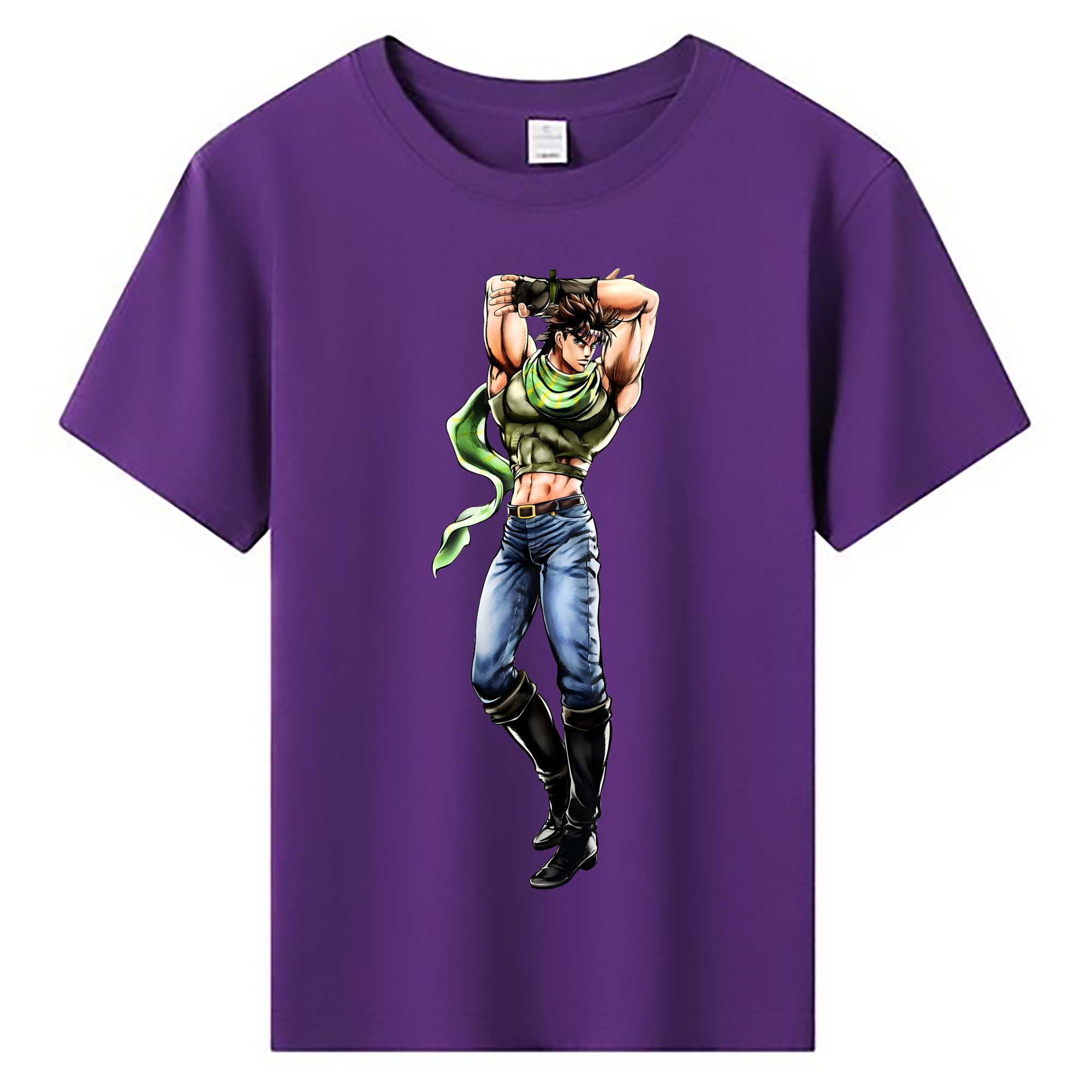 （画像用） ジョジョの奇妙な冒険 ジョセフ?ジョースター JoJo's Bizarre Adventure Joseph Joestar 綿100％キッズTシャツ（フロントプリント）