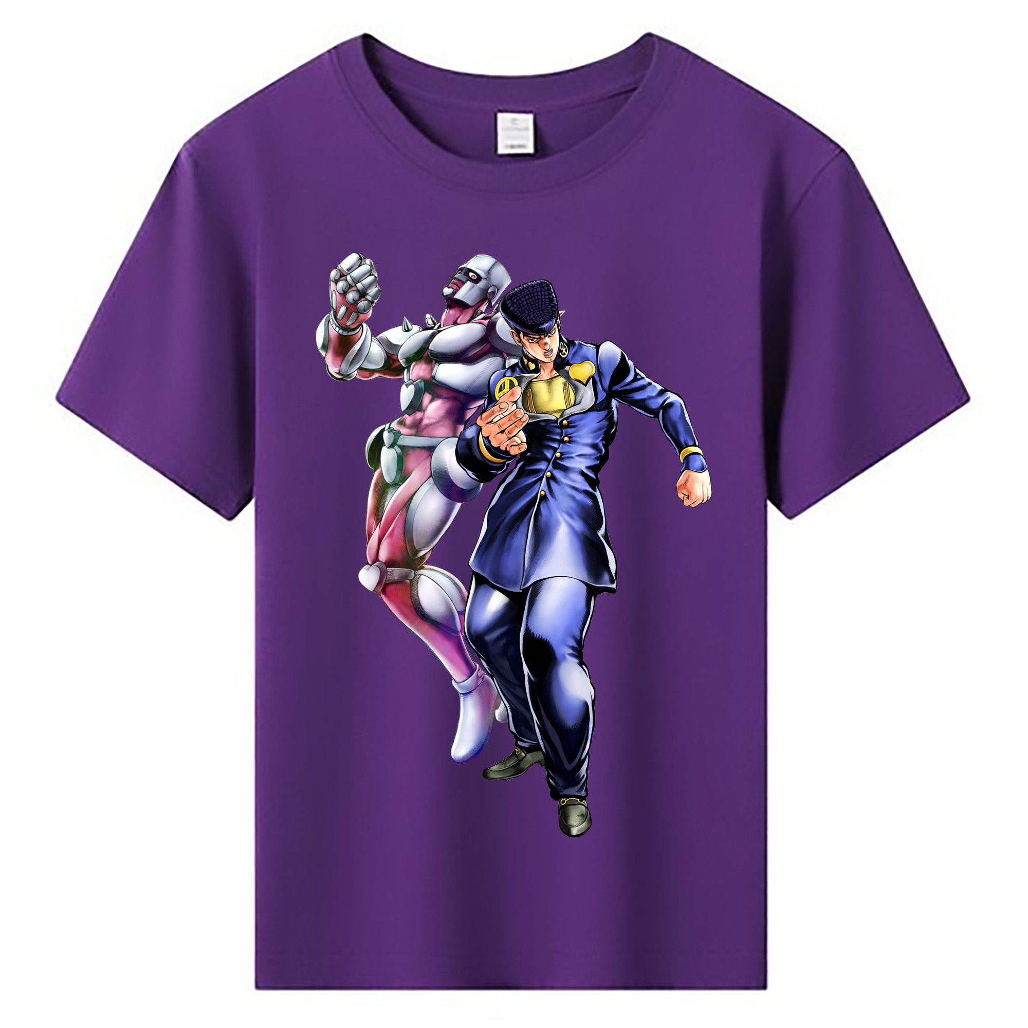 （画像用） ジョジョの奇妙な冒険 ひがしかた じょうすけ JoJo's Bizarre Adventure Higashikata Josuke 綿100％キッズTシャツ（フロントプリント）
