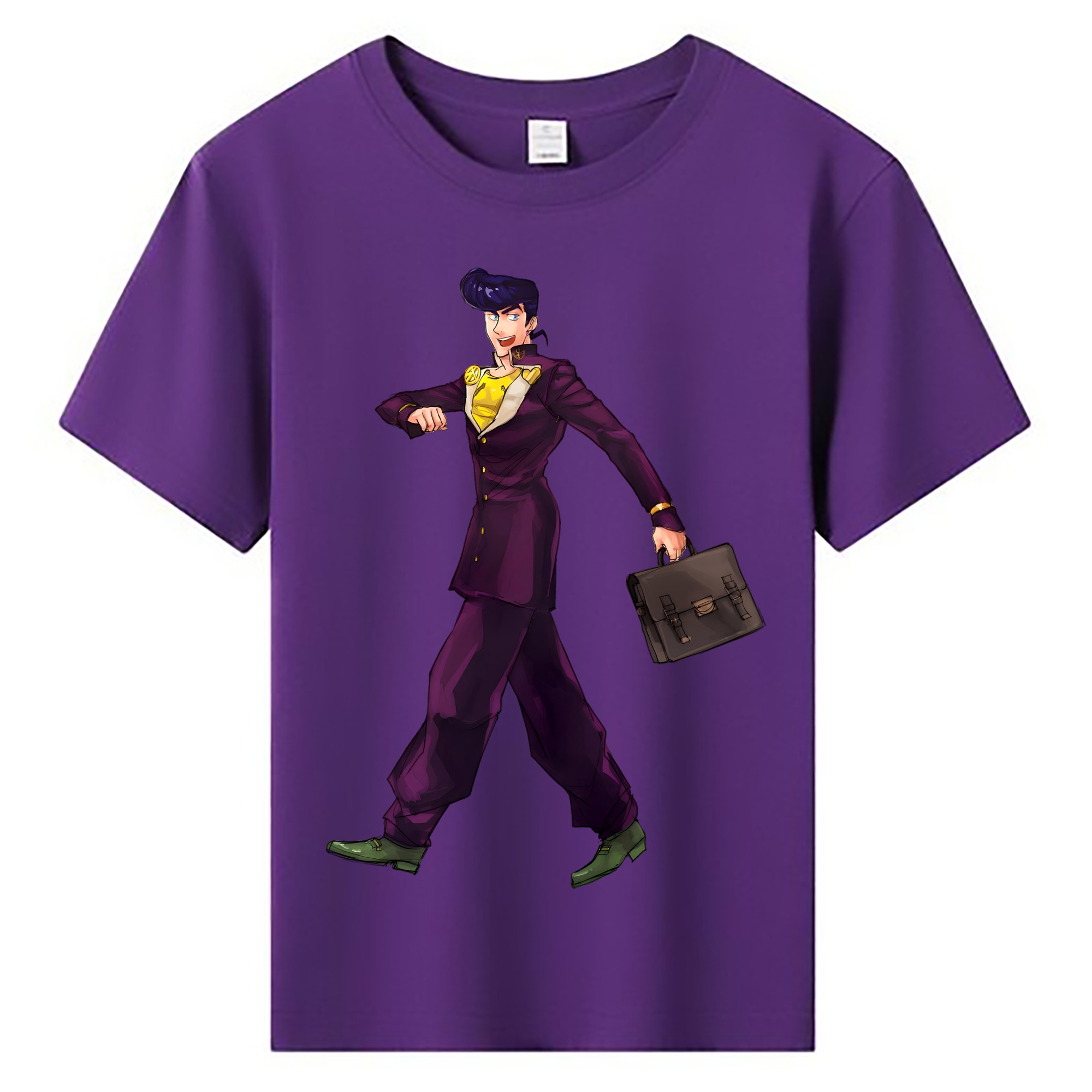 （画像用） ジョジョの奇妙な冒険 ひがしかた じょうすけ JoJo's Bizarre Adventure Higashikata Josuke 綿100％キッズTシャツ（フロントプリント）