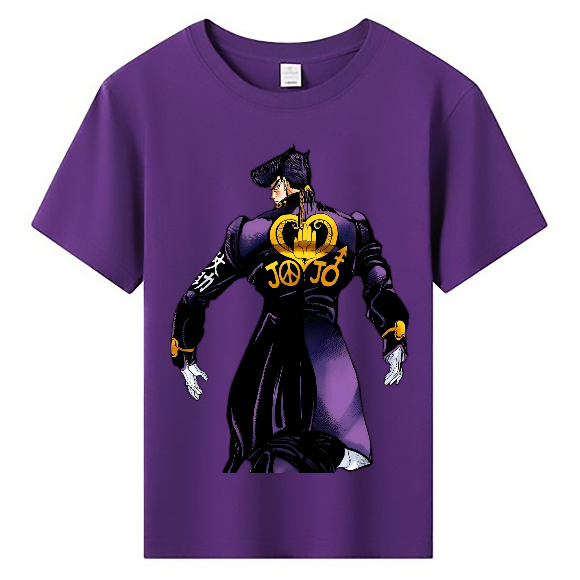 （画像用） ジョジョの奇妙な冒険 ひがしかた じょうすけ JoJo's Bizarre Adventure Higashikata Josuke 綿100％キッズTシャツ（フロントプリント）