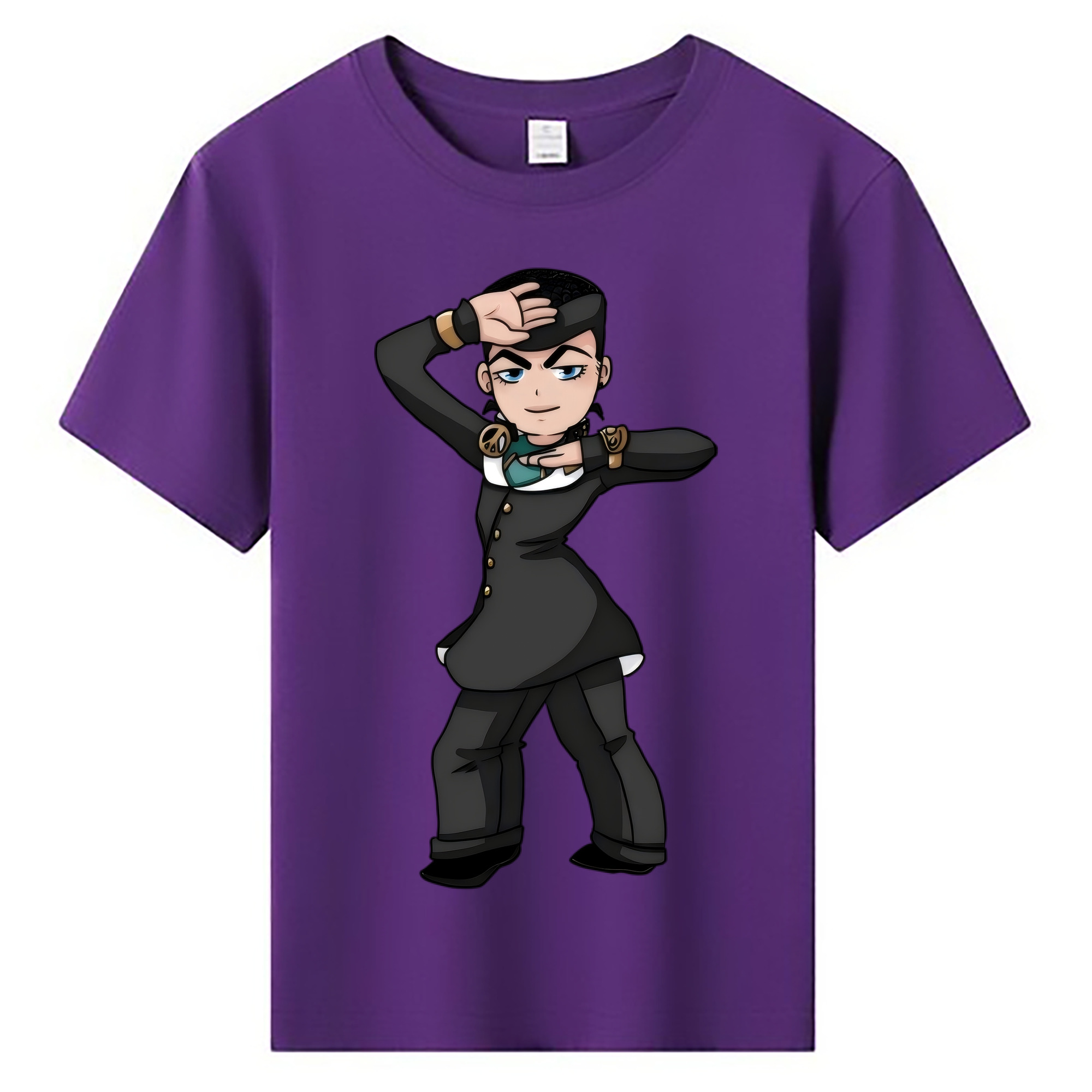 （画像用） ジョジョの奇妙な冒険 ひがしかた じょうすけ JoJo's Bizarre Adventure Higashikata Josuke 綿100％キッズTシャツ（フロントプリント）
