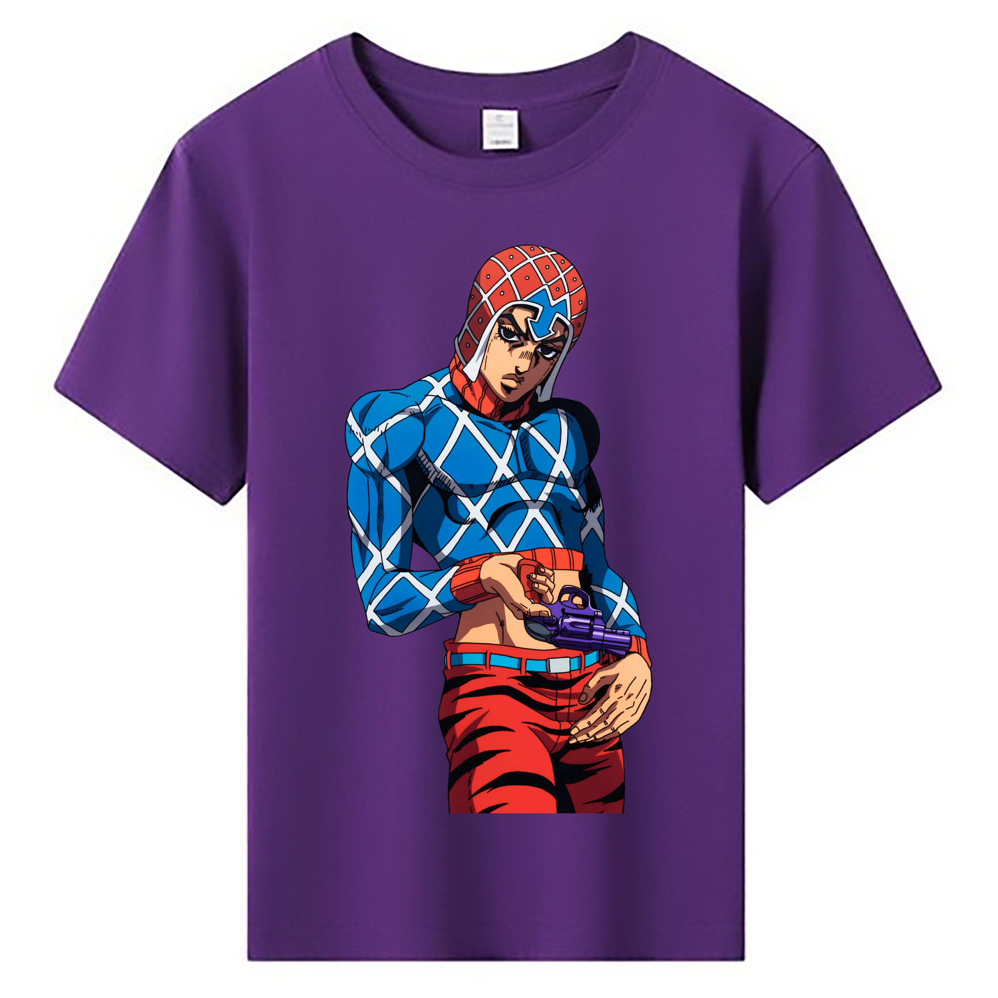 （画像用） ジョジョの奇妙な冒険 グイード?ミスタ JoJo's Bizarre Adventure Guido Mista 綿100％キッズTシャツ（フロントプリント）