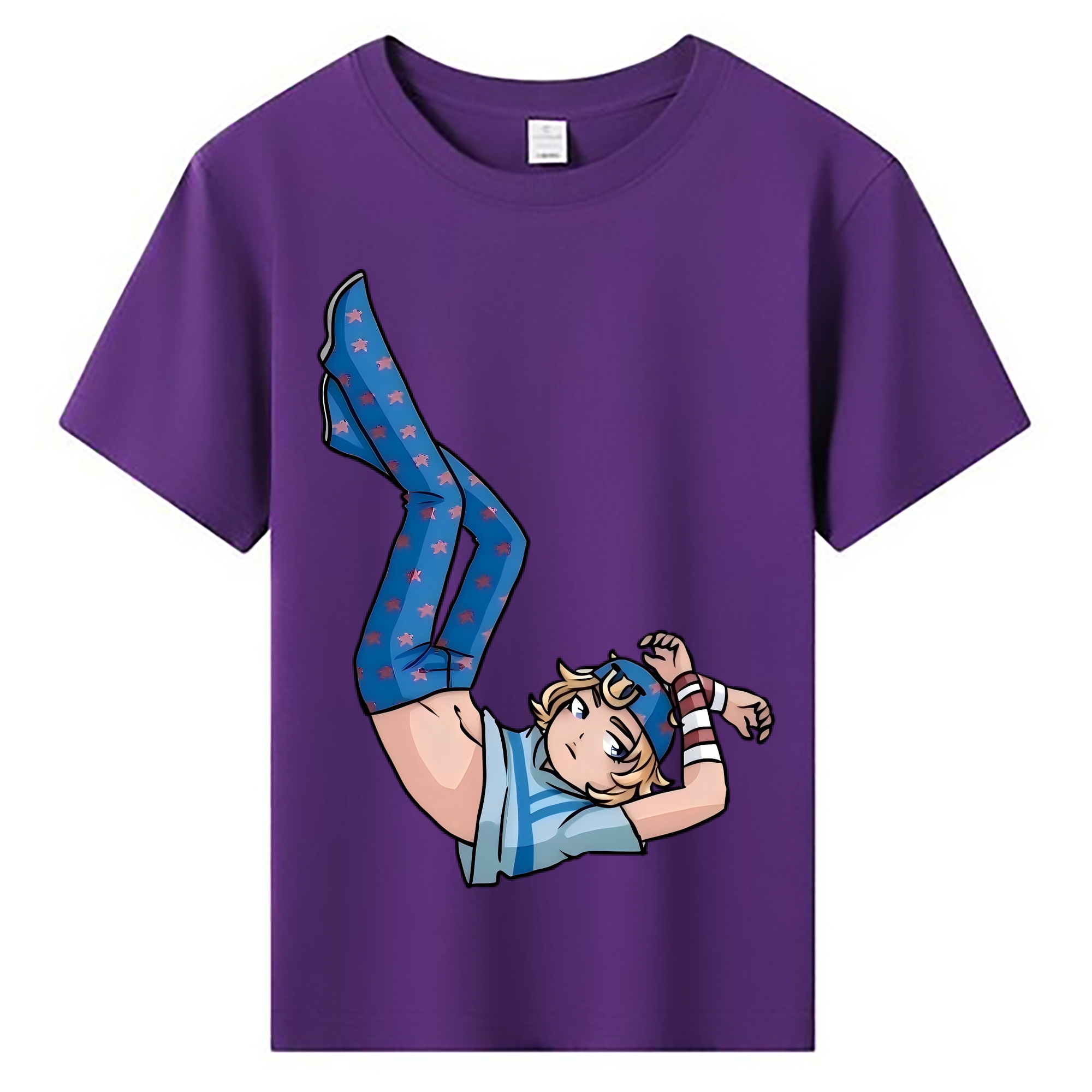 （画像用） ジョジョの奇妙な冒険 グイード?ミスタ JoJo's Bizarre Adventure Guido Mista 綿100％キッズTシャツ（フロントプリント）