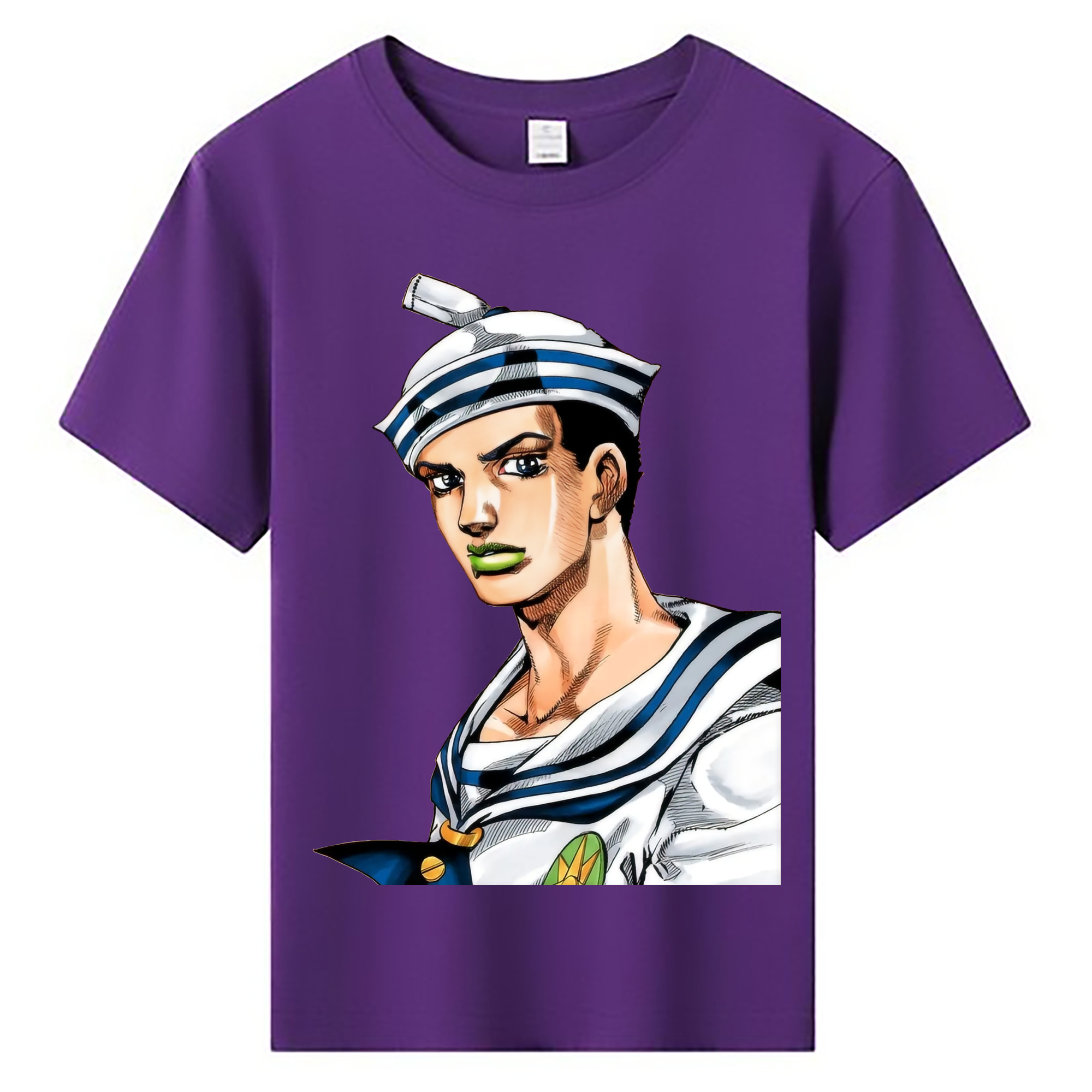 （画像用） ジョジョの奇妙な冒険 東方定助 JoJo's Bizarre Adventure Higashikata Josuke 綿100％キッズTシャツ（フロントプリント）
