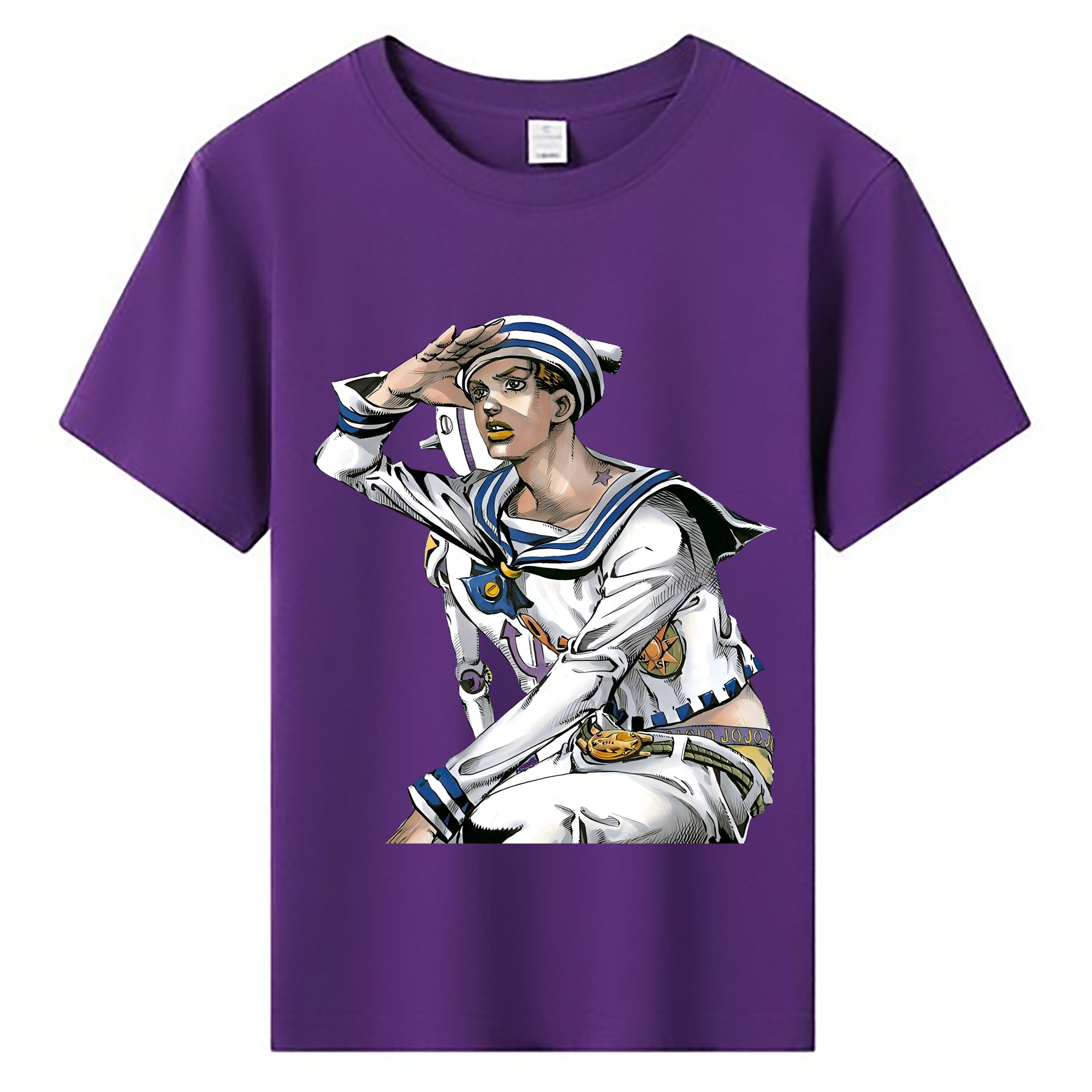 （画像用） ジョジョの奇妙な冒険 東方定助 JoJo's Bizarre Adventure Higashikata Josuke 綿100％キッズTシャツ（フロントプリント）