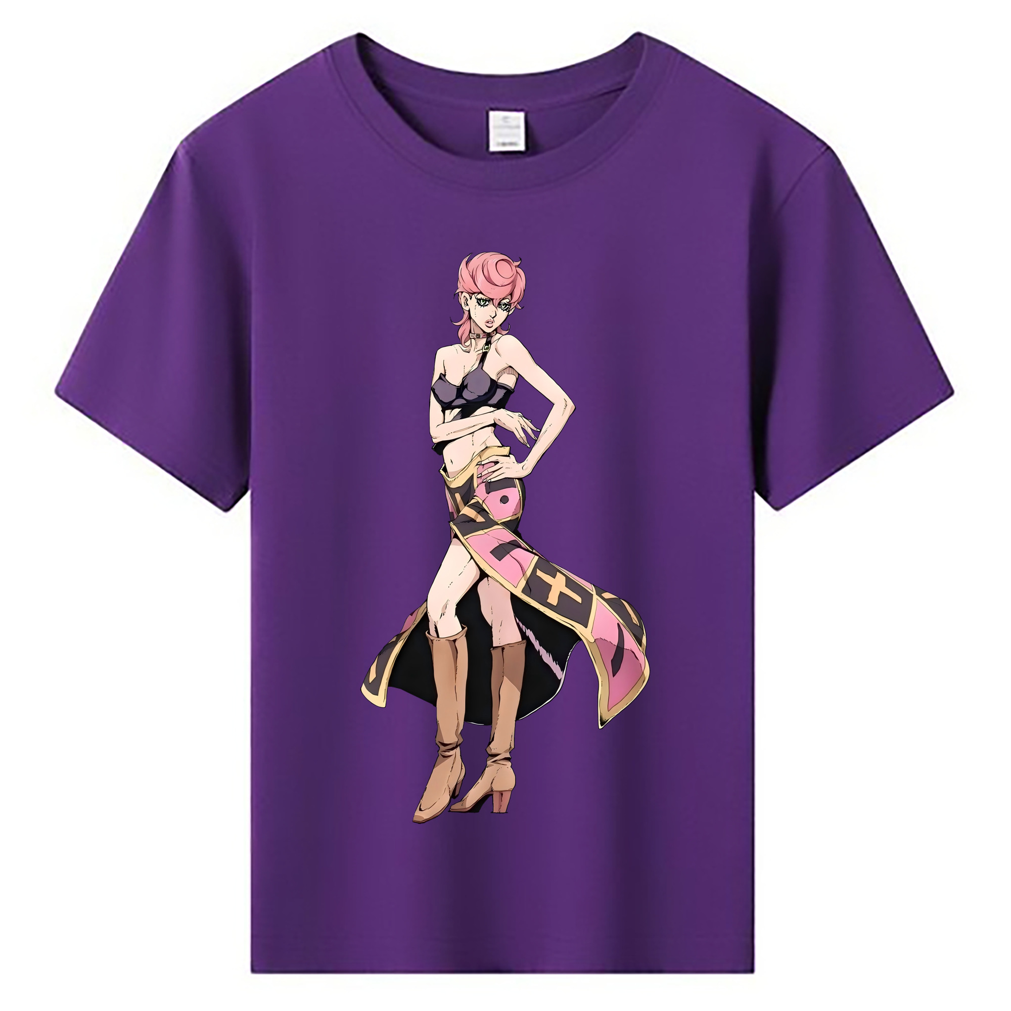 （画像用） ジョジョの奇妙な冒険 トリッシュ?ウナ JoJo's Bizarre Adventure Trish Una 綿100％キッズTシャツ（フロントプリント）