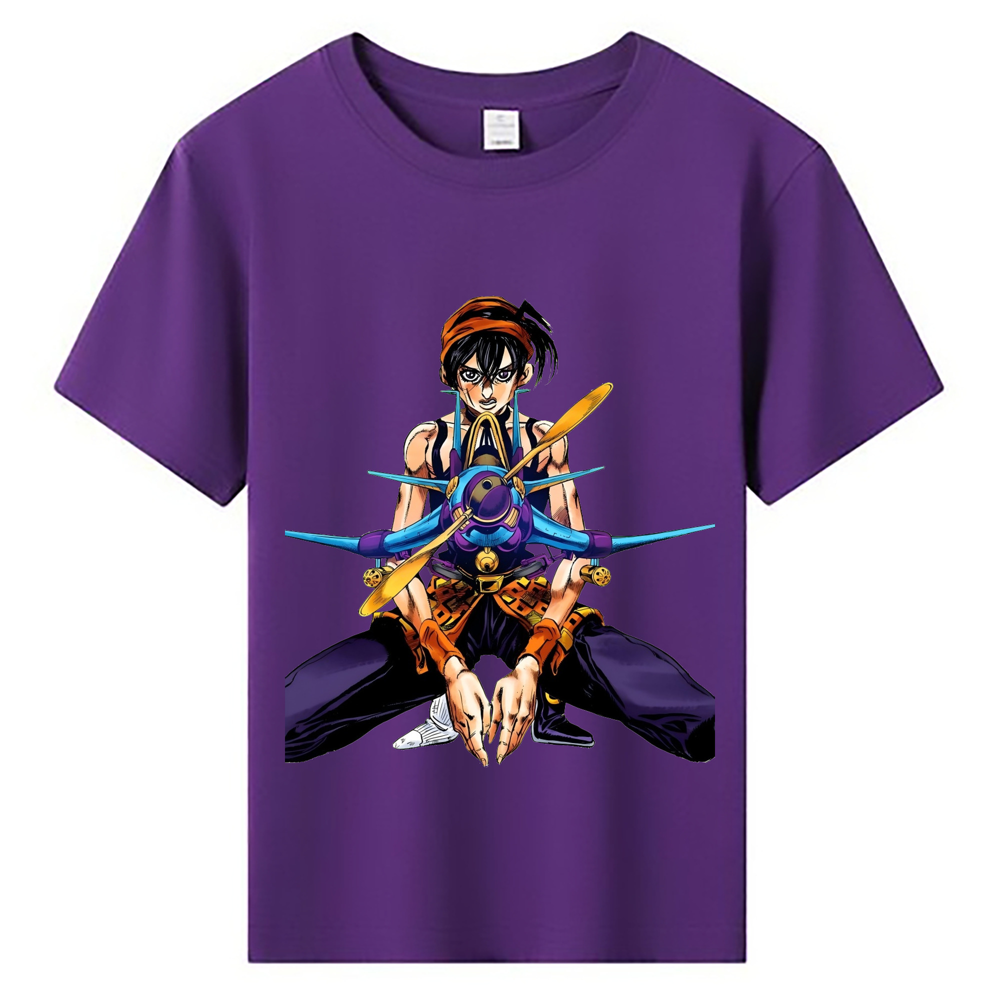 （画像用） ジョジョの奇妙な冒険 ナランチャ?ギルガ JoJo's Bizarre Adventure Narancia Ghirga 綿100％キッズTシャツ（フロントプリント）