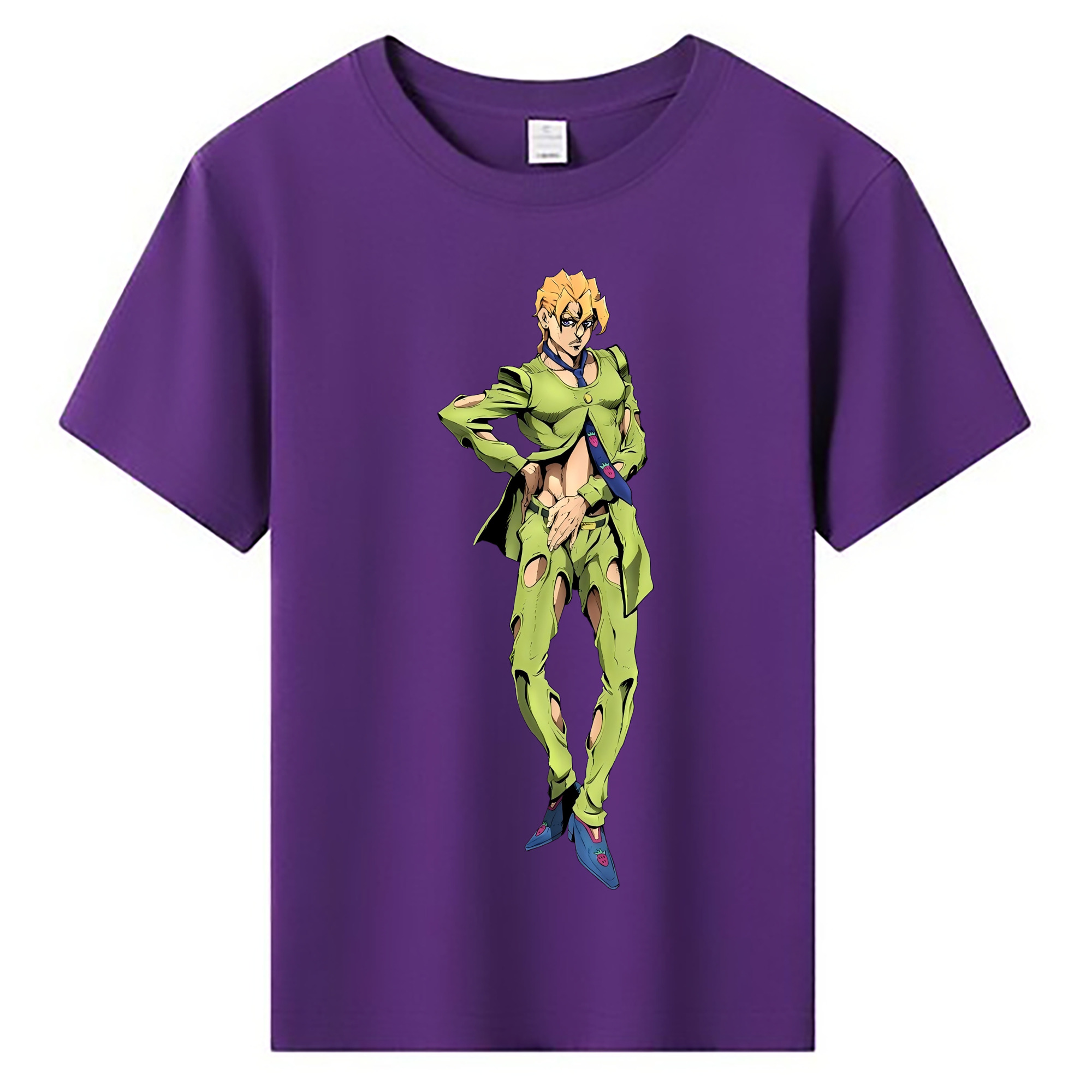 （画像用） ジョジョの奇妙な冒険 パンナコッタ?フー JoJo's Bizarre Adventure Pannacotta Fugo 綿100％キッズTシャツ（フロントプリント）