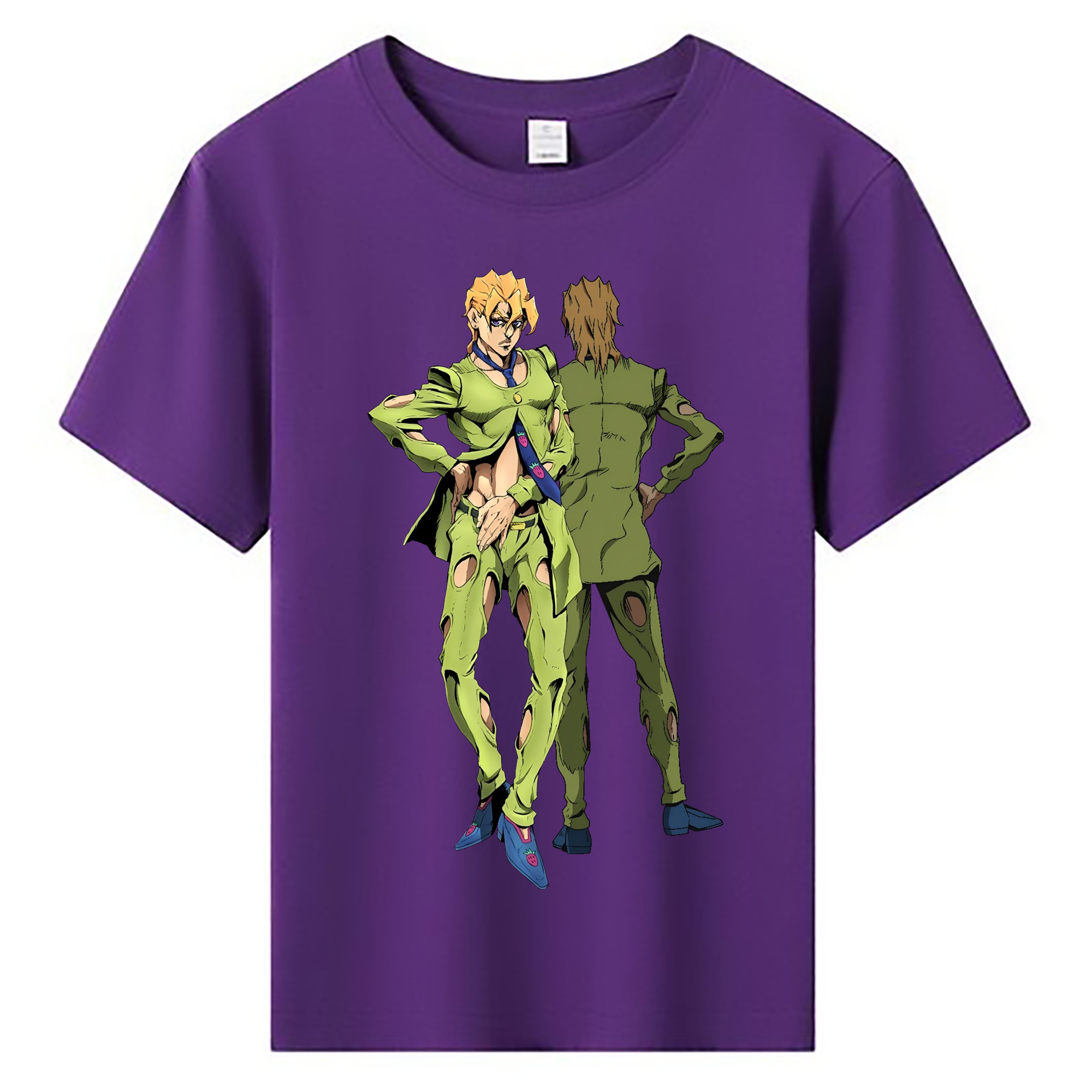 （画像用） ジョジョの奇妙な冒険 パンナコッタ?フー JoJo's Bizarre Adventure Pannacotta Fugo 綿100％キッズTシャツ（フロントプリント）