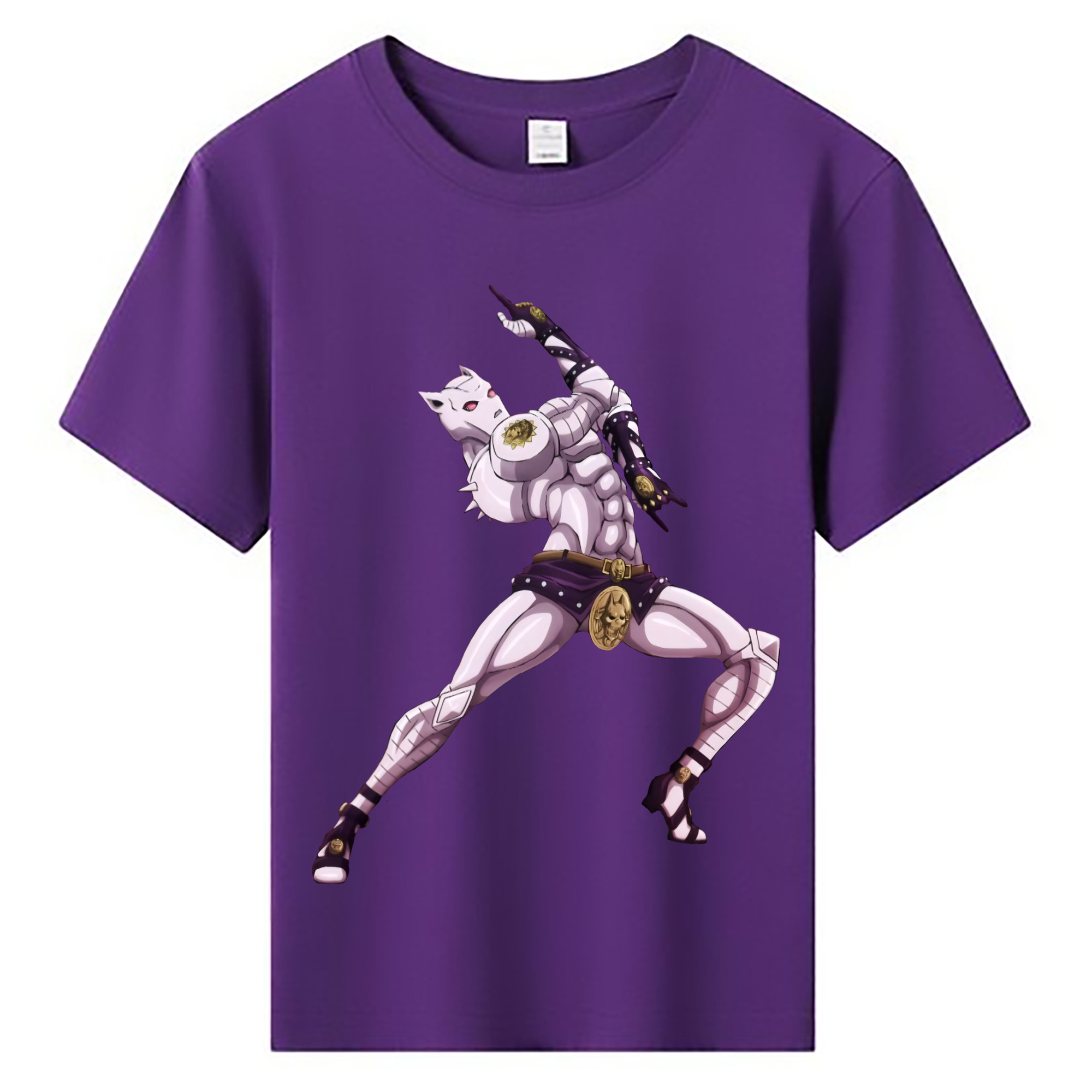 （画像用） ジョジョの奇妙な冒険 きら よしかげ JoJo's Bizarre Adventure Kira Yoshikage 綿100％キッズTシャツ（フロントプリント）