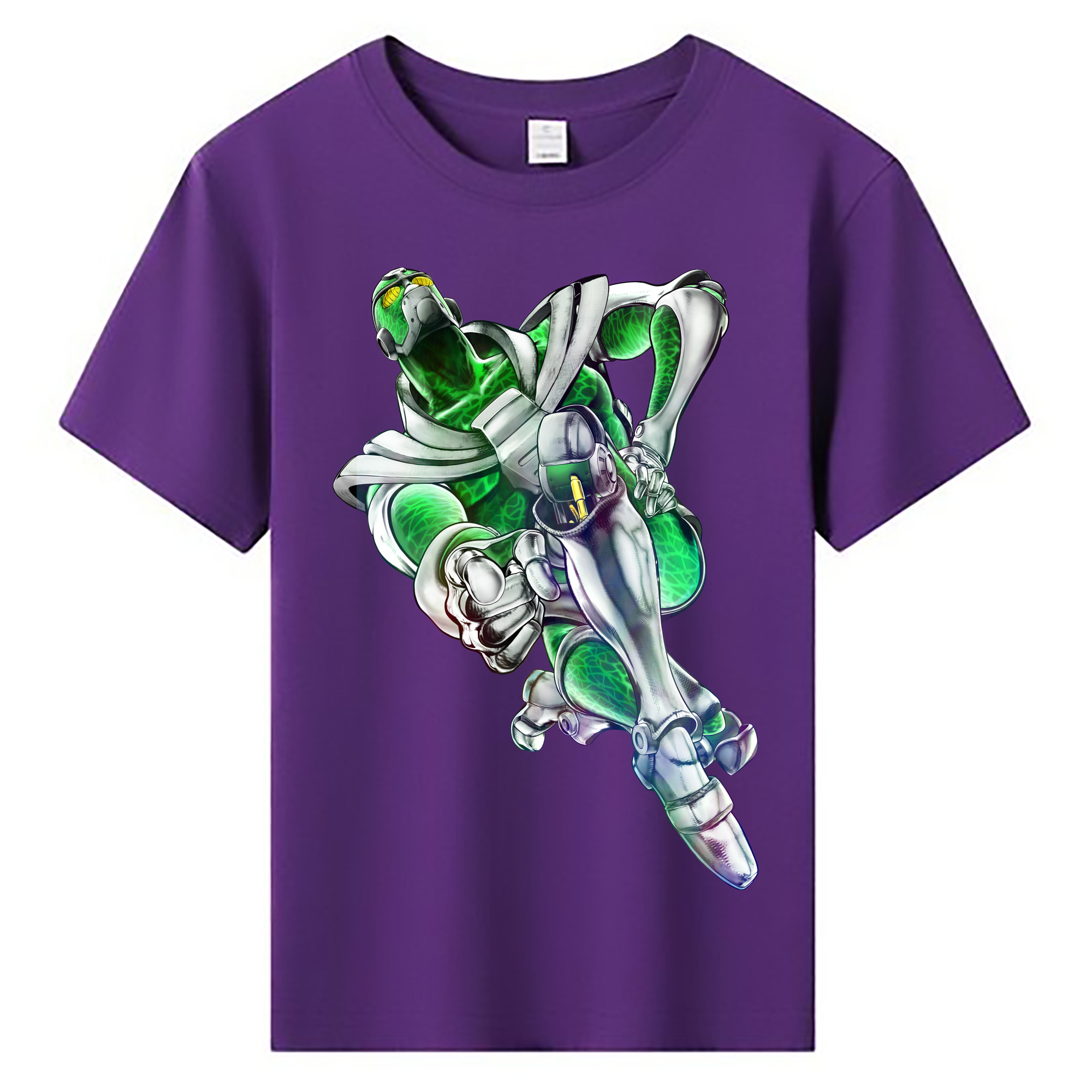 （画像用） ジョジョの奇妙な冒険 花京院 典明（かきょういん のりあき） JoJo's Bizarre Adventure Kakyoin Noriaki 綿100％キッズTシャツ（フロントプリント）