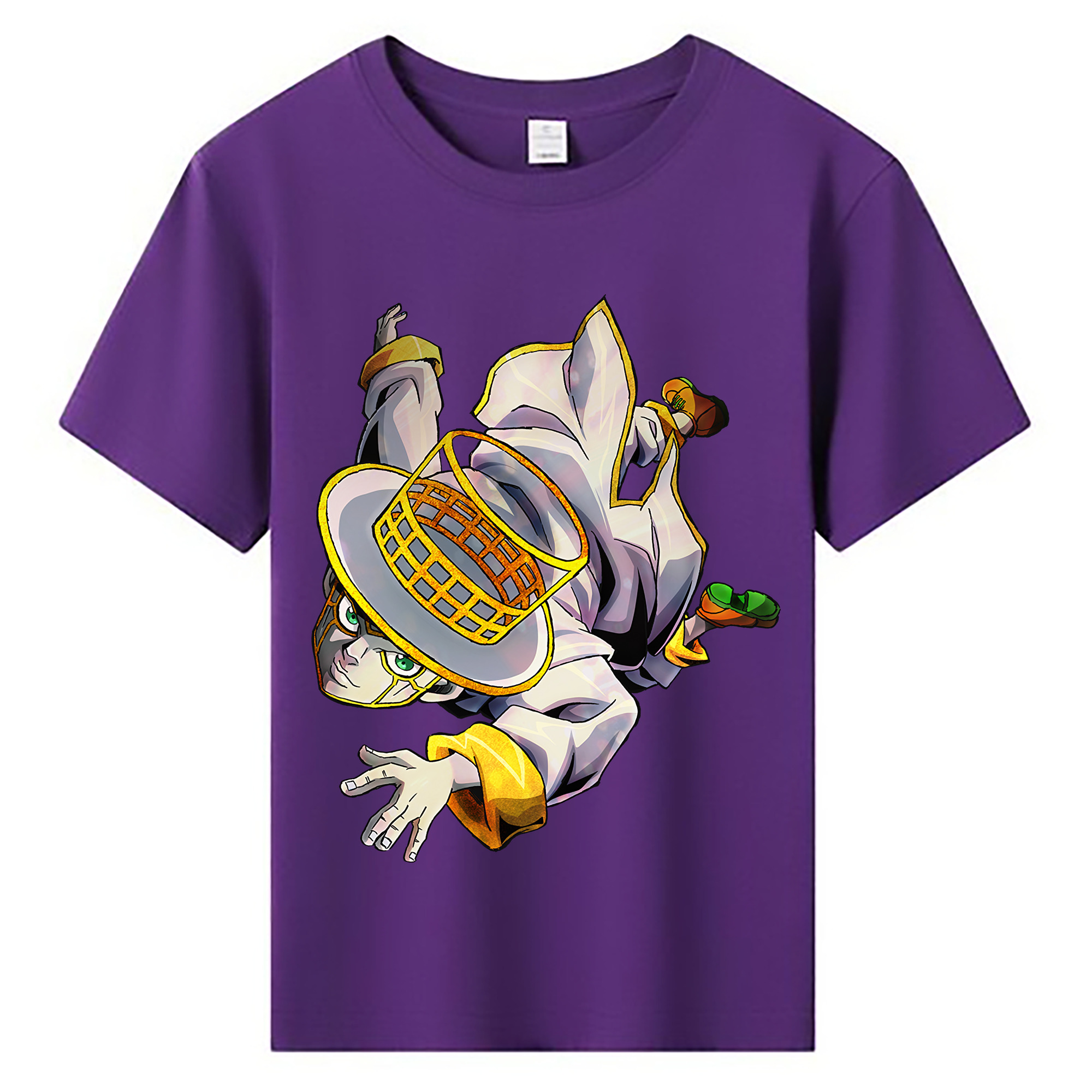 （画像用） ジョジョの奇妙な冒険 岸辺 露伴（きしべ ろはん） JoJo's Bizarre Adventure Rohan Kishibe 綿100％キッズTシャツ（フロントプリント）