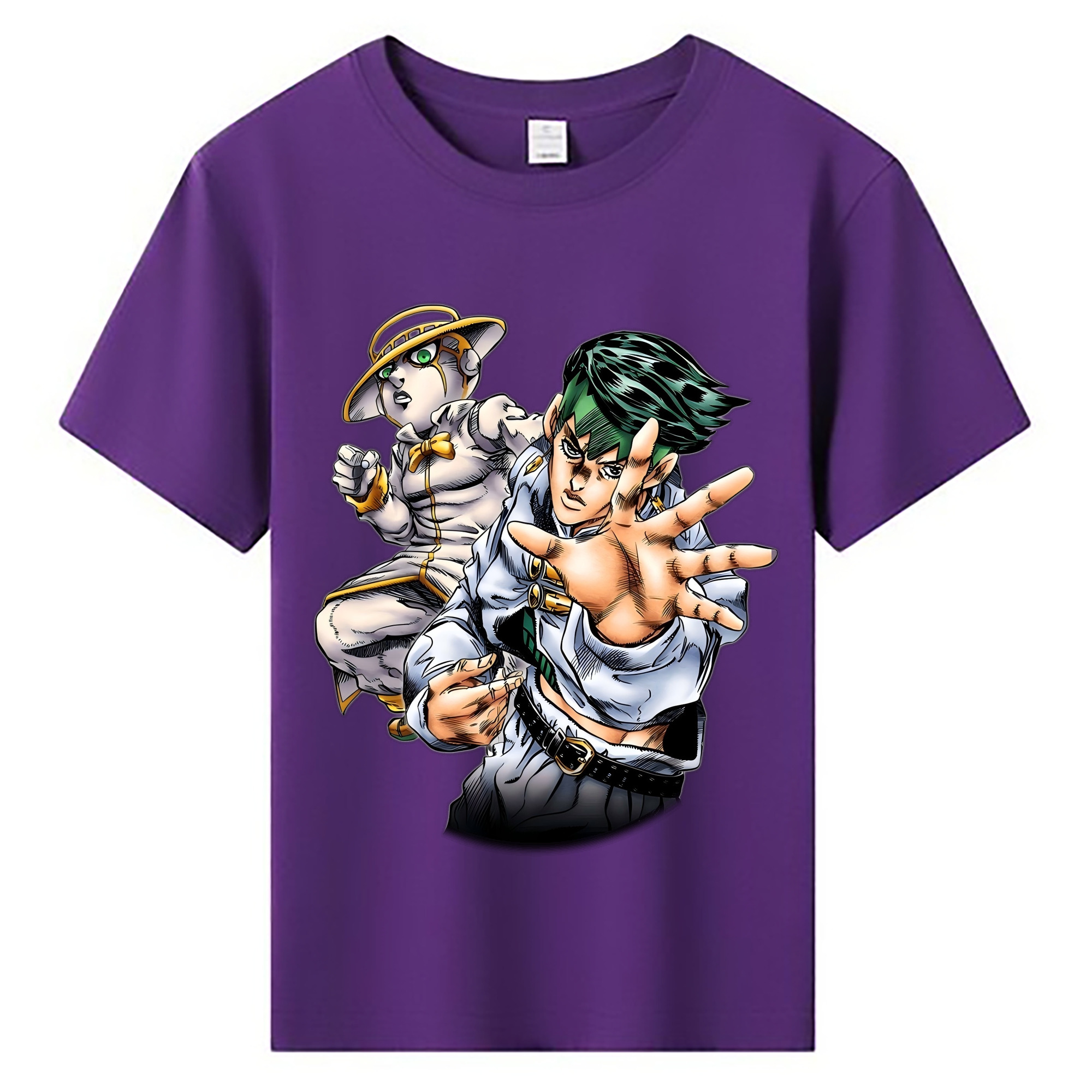（画像用） ジョジョの奇妙な冒険 岸辺 露伴（きしべ ろはん） JoJo's Bizarre Adventure Rohan Kishibe 綿100％キッズTシャツ（フロントプリント）