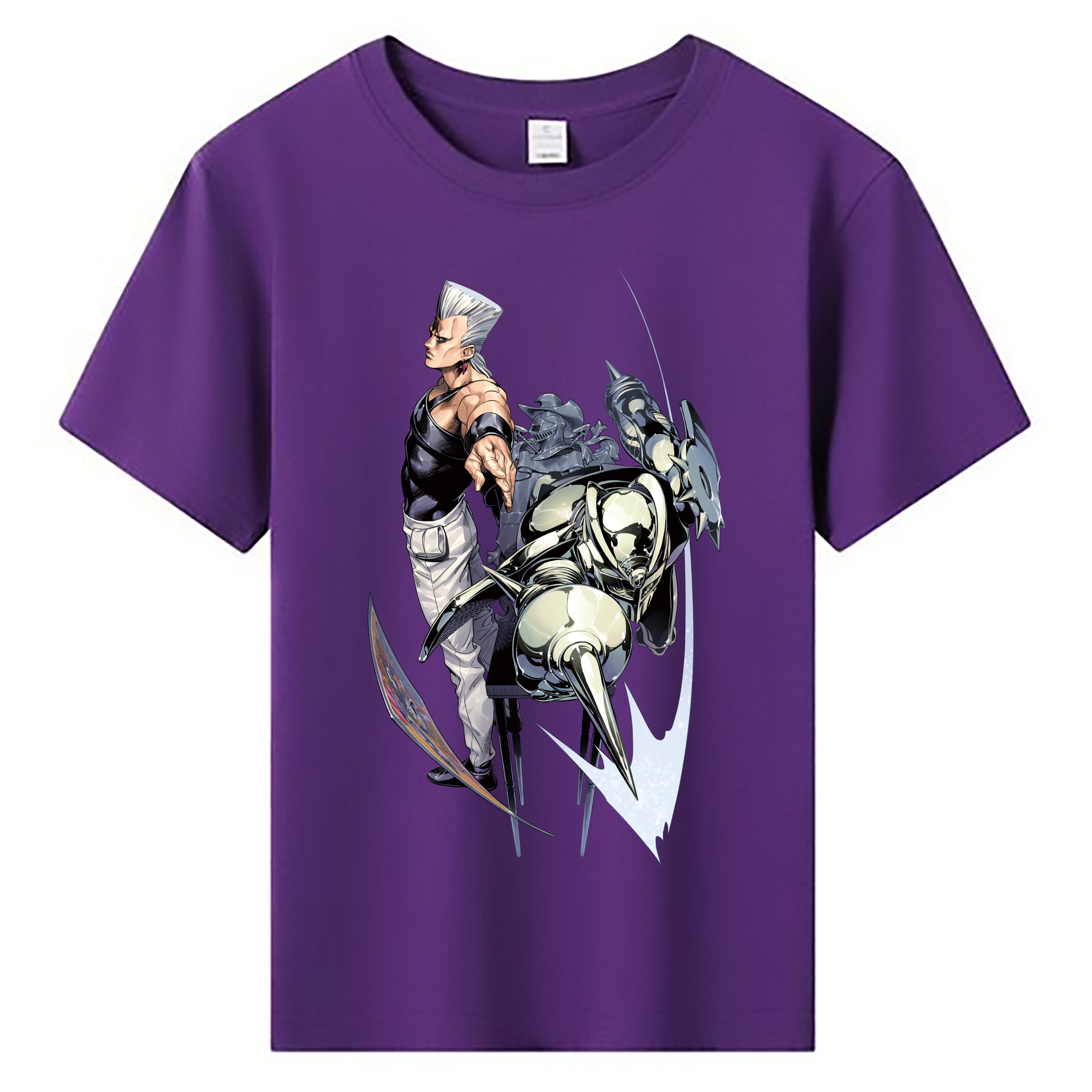 （画像用） ジョジョの奇妙な冒険 ジャン＝ピエール?ポルナレフ JoJo's Bizarre Adventure Jan Pierre Polnareff 綿100％キッズTシャツ（フロントプリント）