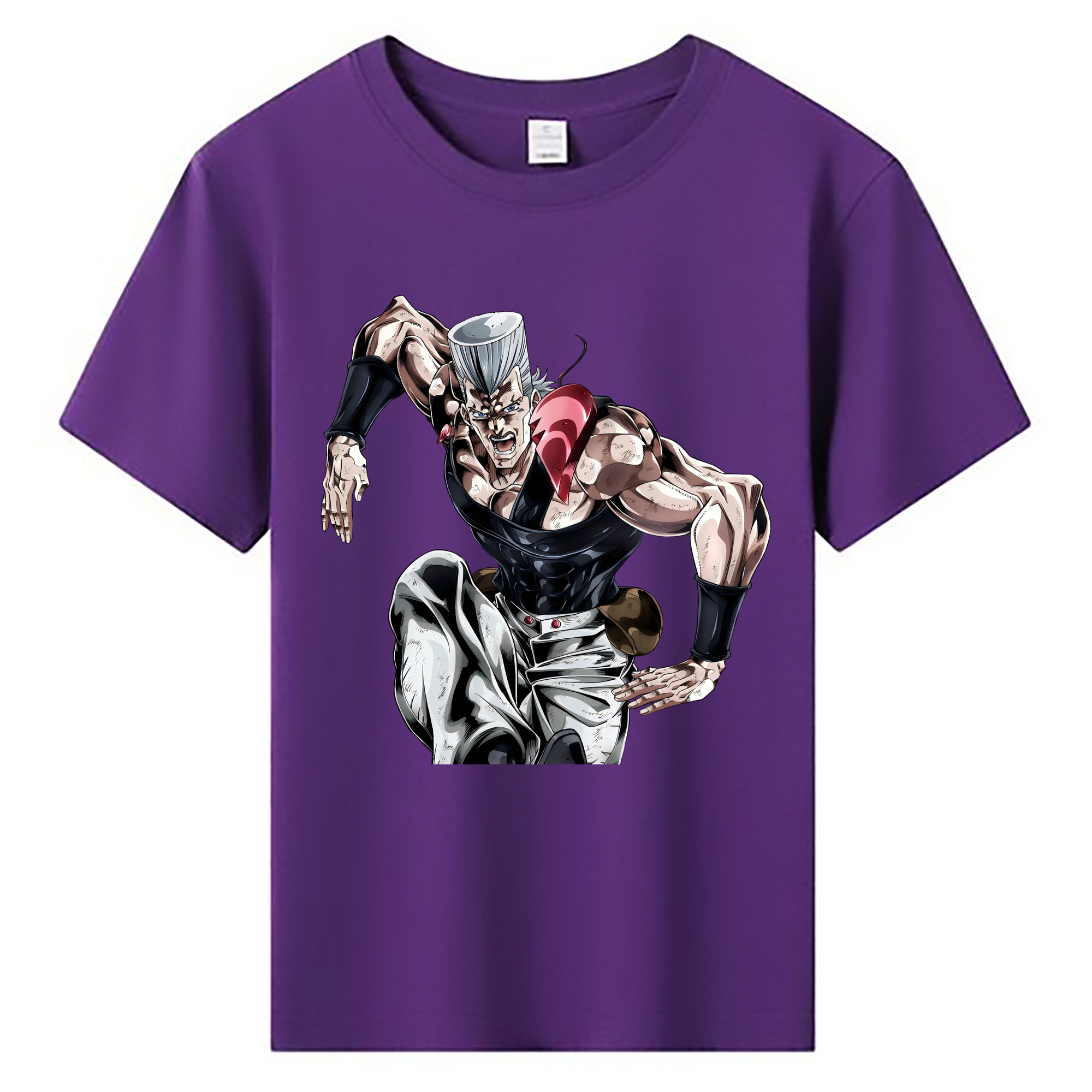 （画像用） ジョジョの奇妙な冒険 ジャン＝ピエール?ポルナレフ JoJo's Bizarre Adventure Jan Pierre Polnareff 綿100％キッズTシャツ（フロントプリント）