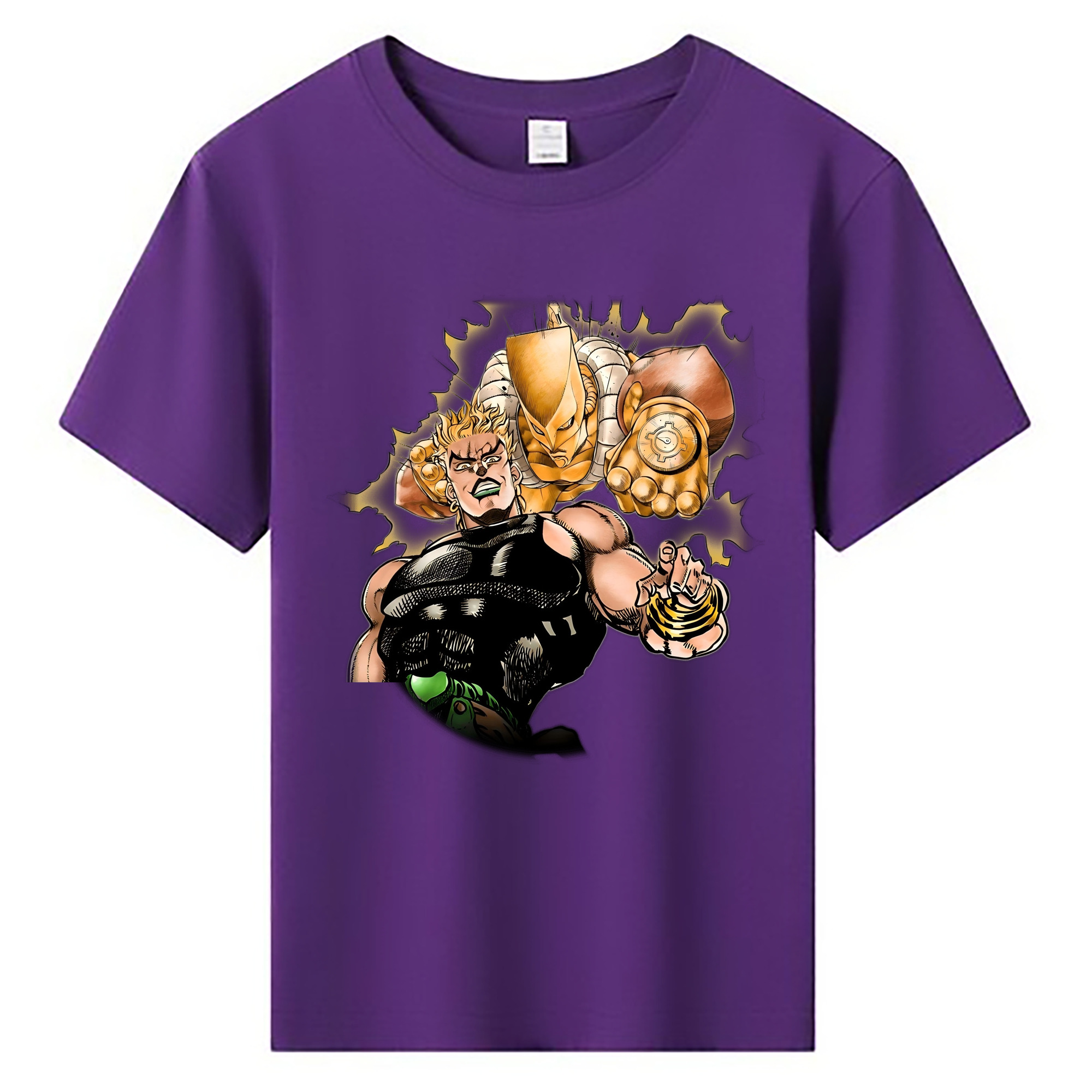 （画像用） ジョジョの奇妙な冒険 ディオ?ブランドー JoJo's Bizarre Adventure Dio Brando 綿100％キッズTシャツ（フロントプリント）