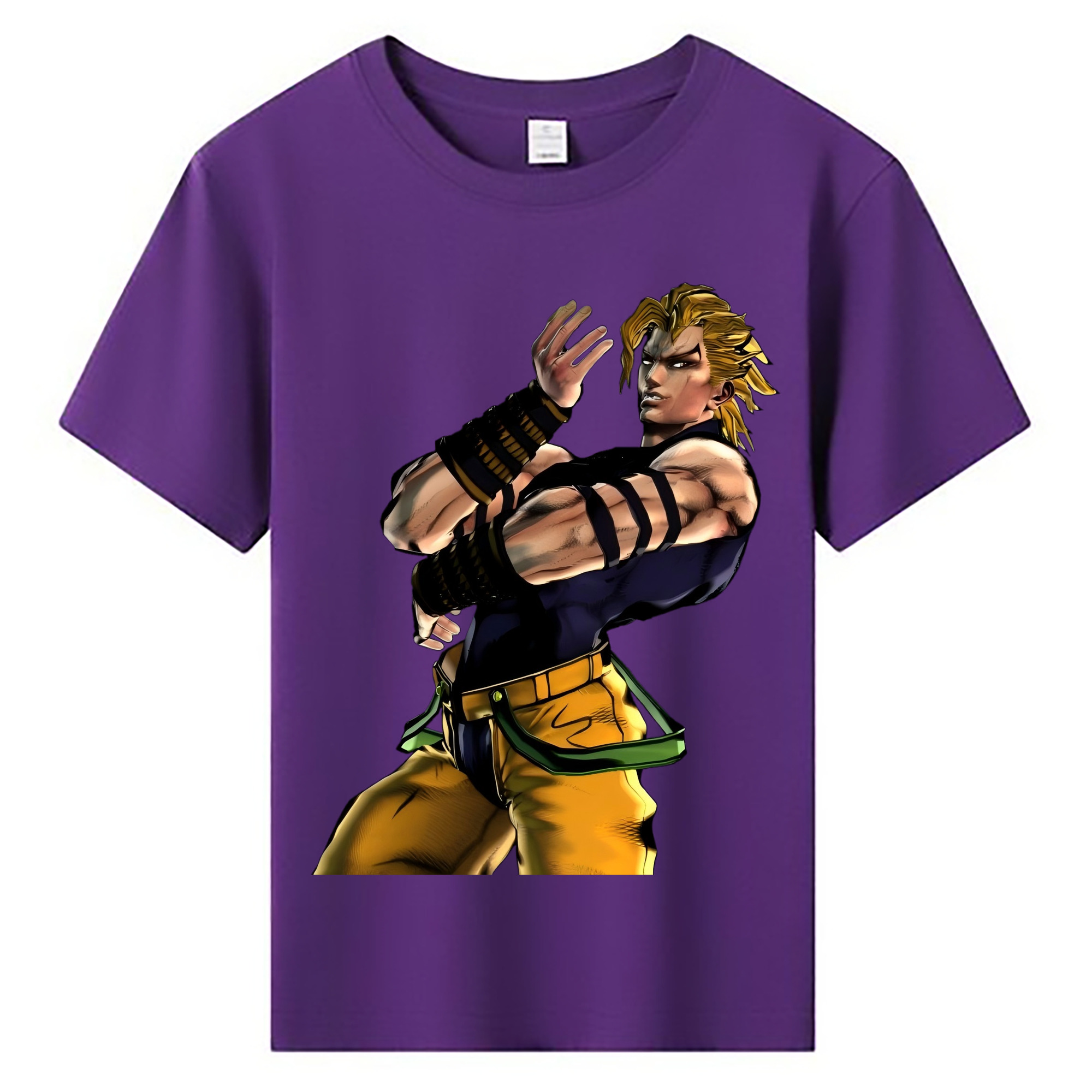 （画像用） ジョジョの奇妙な冒険 ディオ?ブランドー JoJo's Bizarre Adventure Dio Brando 綿100％キッズTシャツ（フロントプリント）