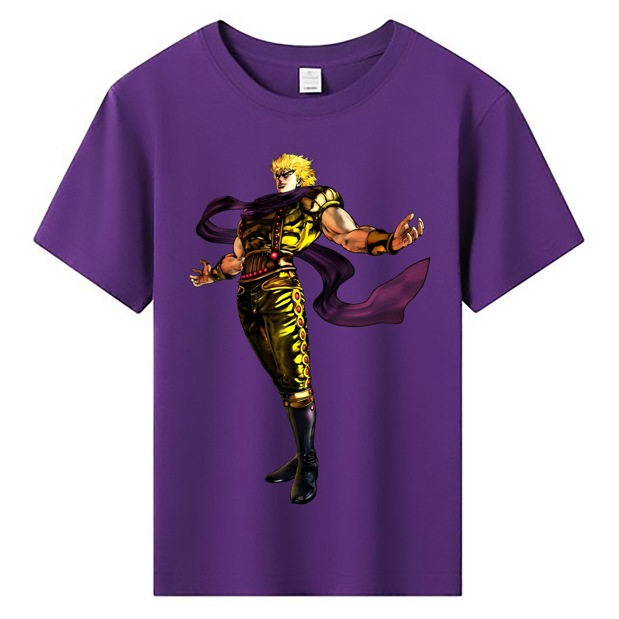 （画像用） ジョジョの奇妙な冒険 ディオ?ブランドー JoJo's Bizarre Adventure Dio Brando 綿100％キッズTシャツ（フロントプリント）