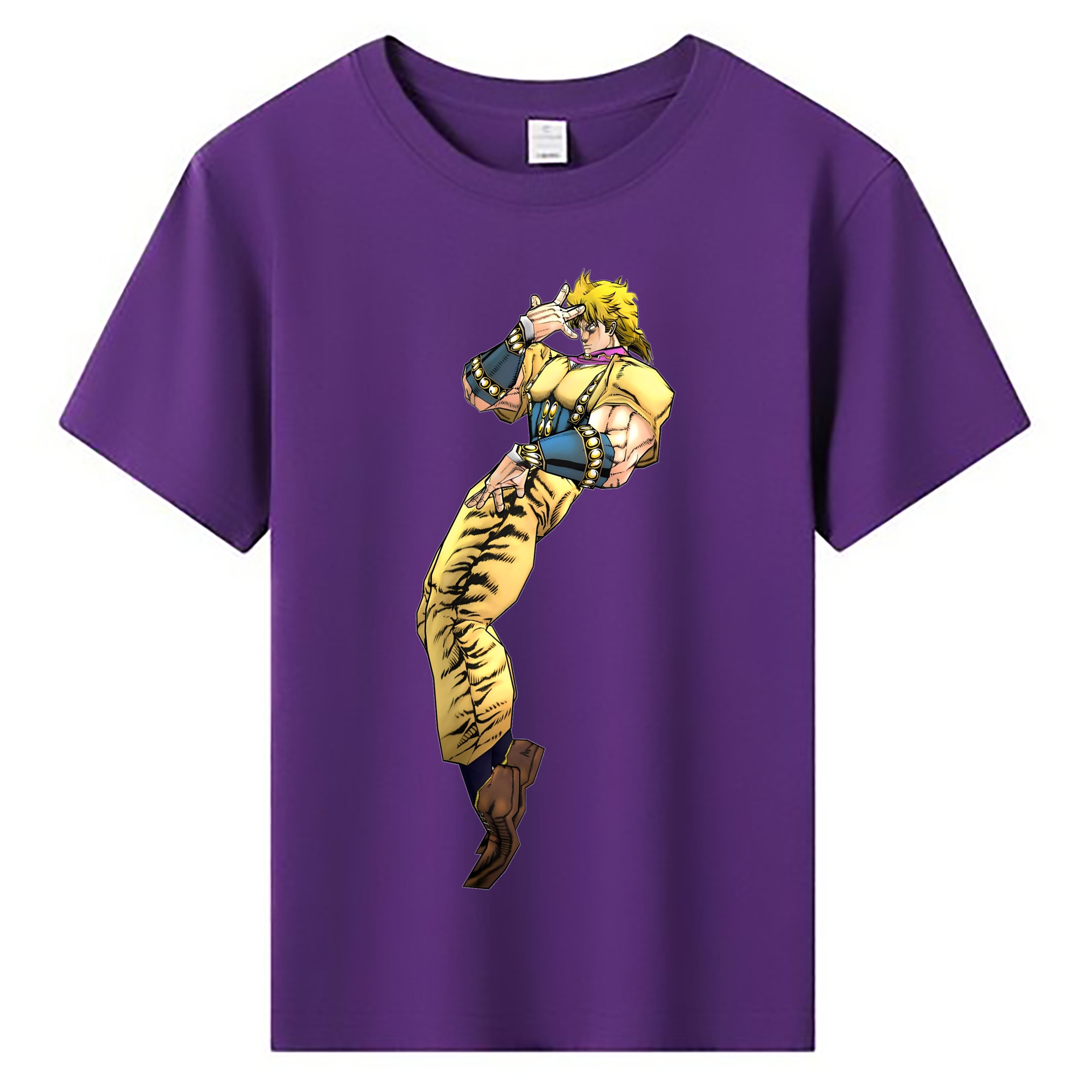 （画像用） ジョジョの奇妙な冒険 ディオ?ブランドー JoJo's Bizarre Adventure Dio Brando 綿100％キッズTシャツ（フロントプリント）